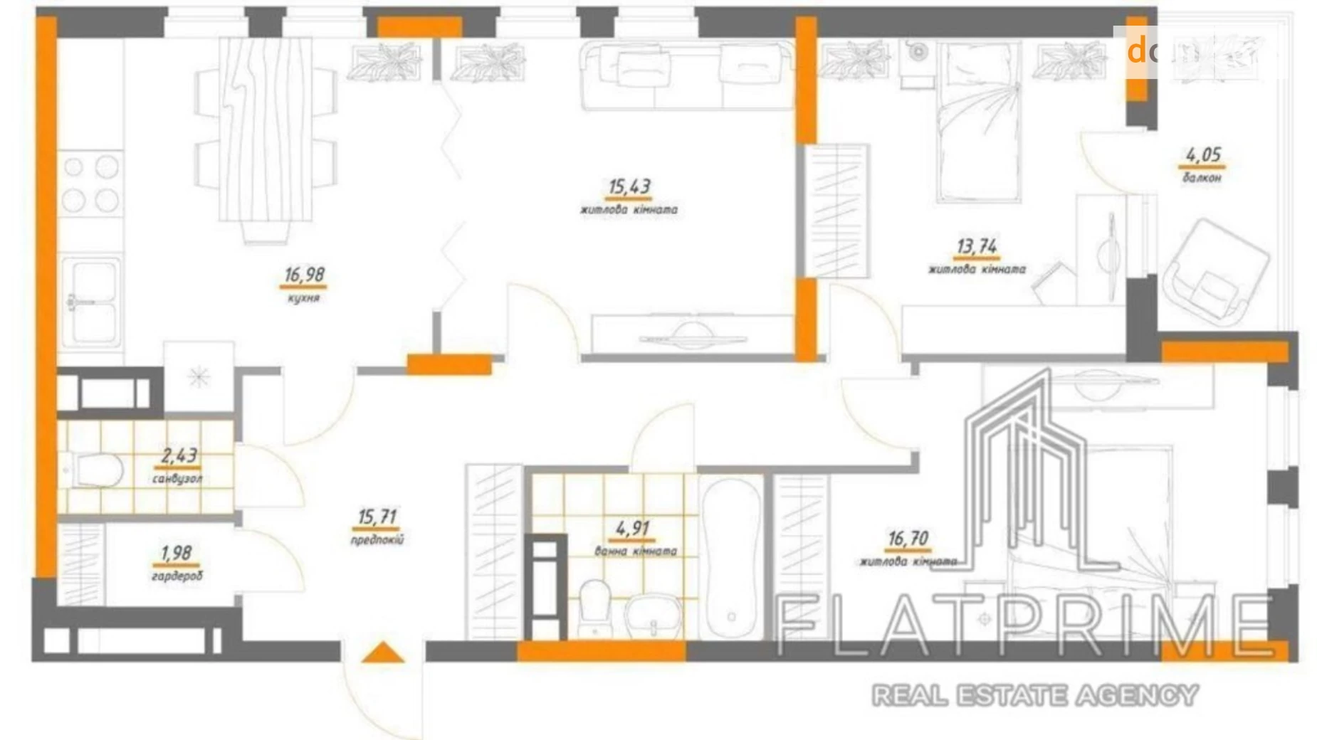 Продается 3-комнатная квартира 92 кв. м в Киеве, ул. Победы, 67 - фото 3