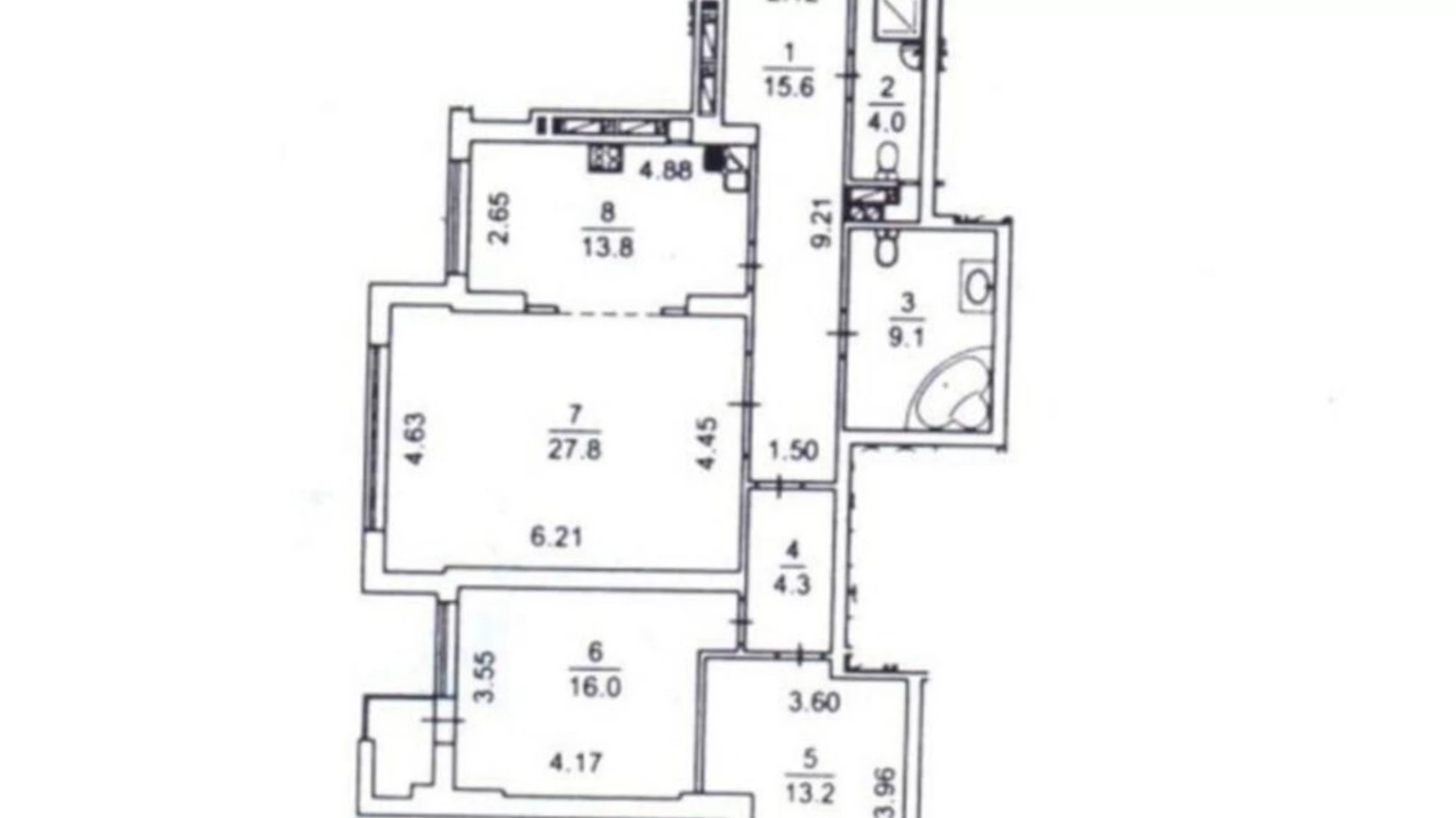 Продається 3-кімнатна квартира 104 кв. м у Києві, просп. Лобановського, 6А