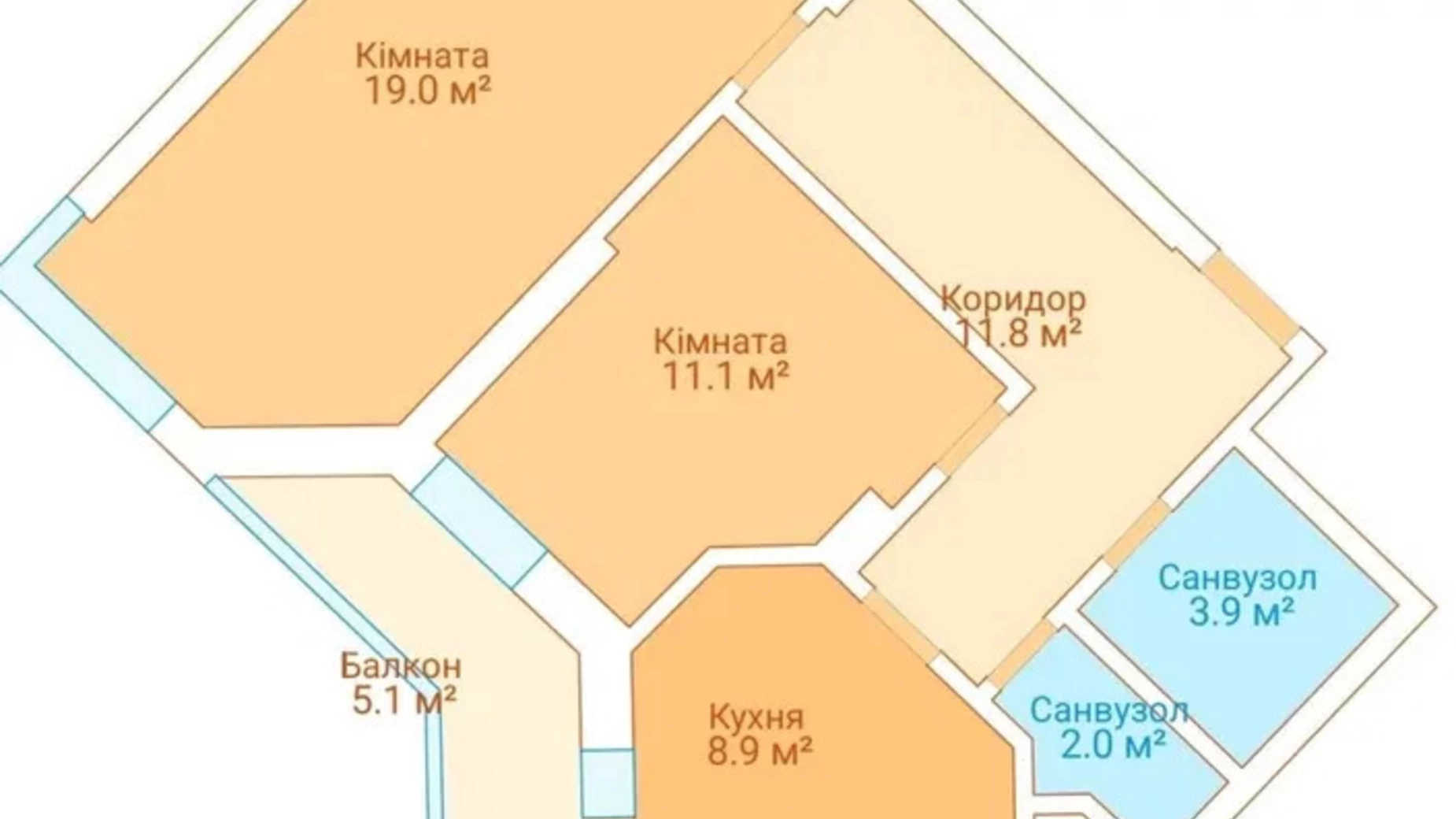 Продається 2-кімнатна квартира 59.9 кв. м у Одесі, Овідіопольська дор.