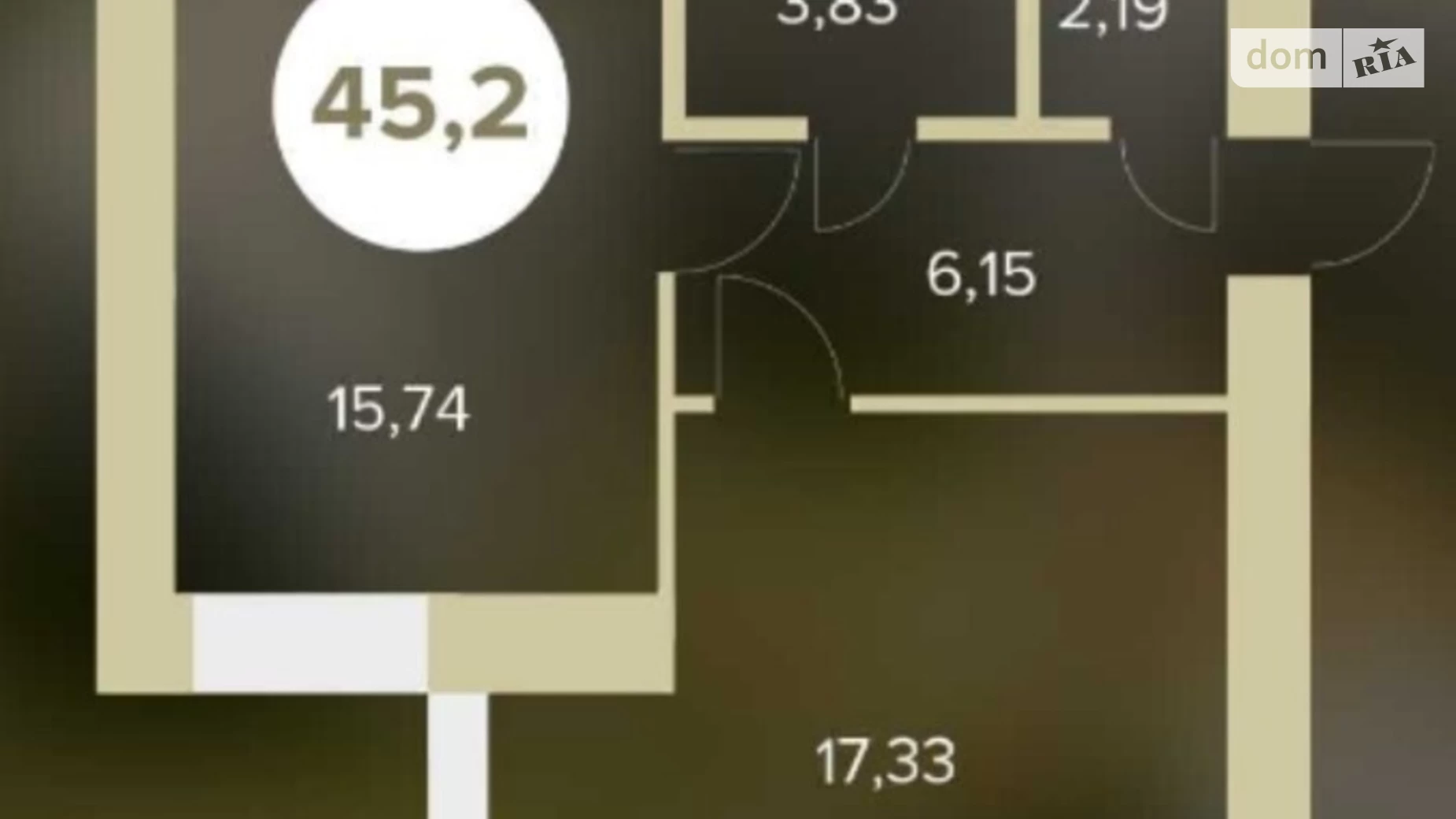 Продается 1-комнатная квартира 43.5 кв. м в Ирпене, ул. Выговского, 2Д/3