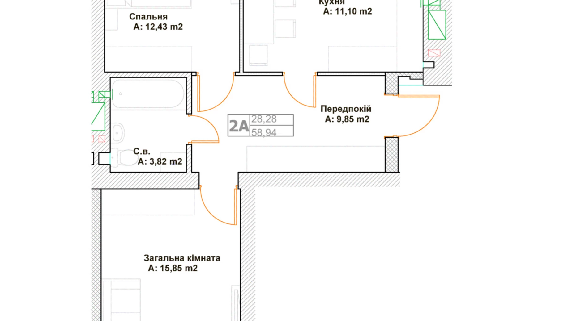 Продается 2-комнатная квартира 54.8 кв. м в Ирпене, ул. Григория Сковороды