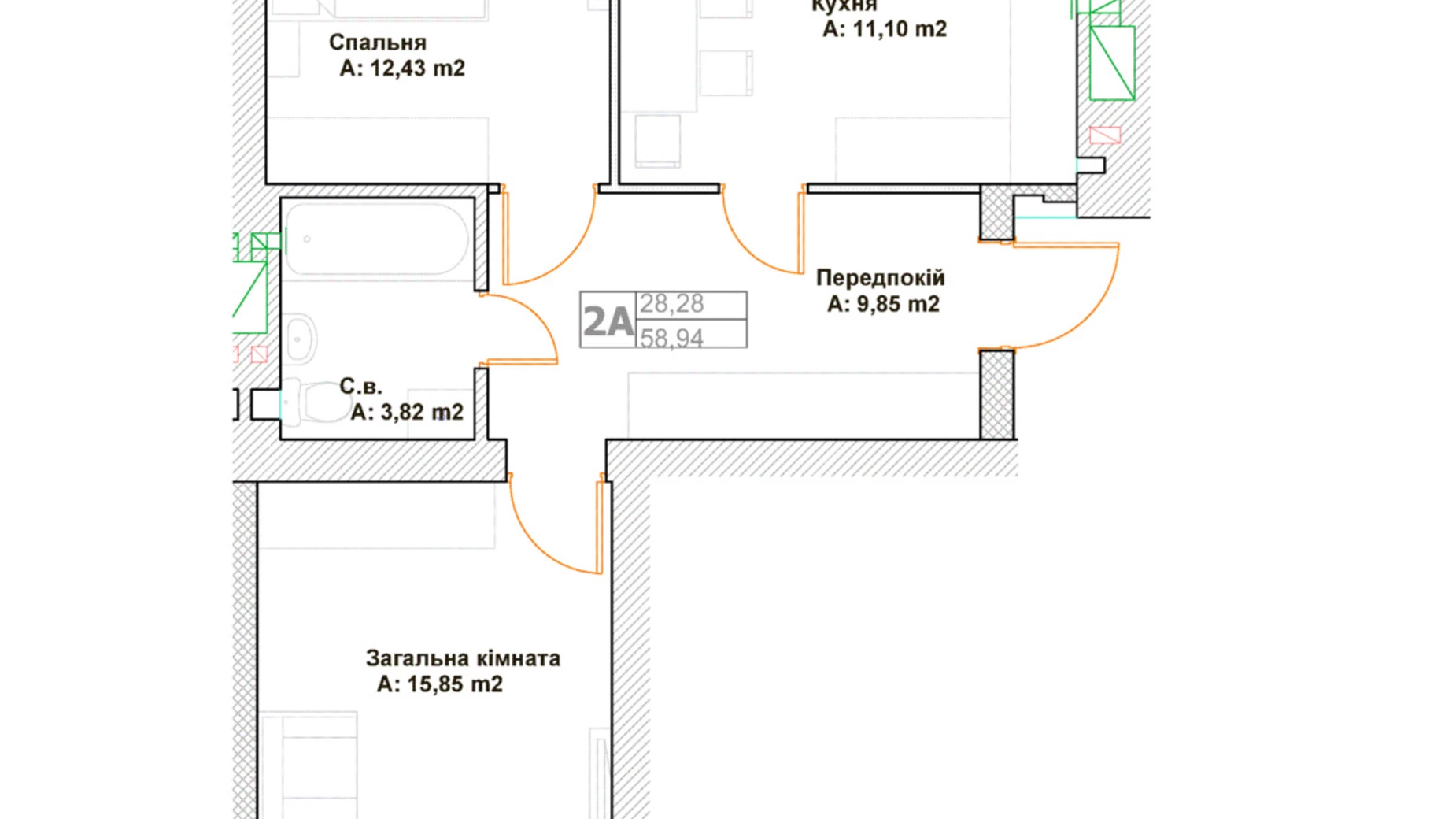 Продається 2-кімнатна квартира 54.8 кв. м у Ірпені, вул. Григорія Сковороди - фото 2