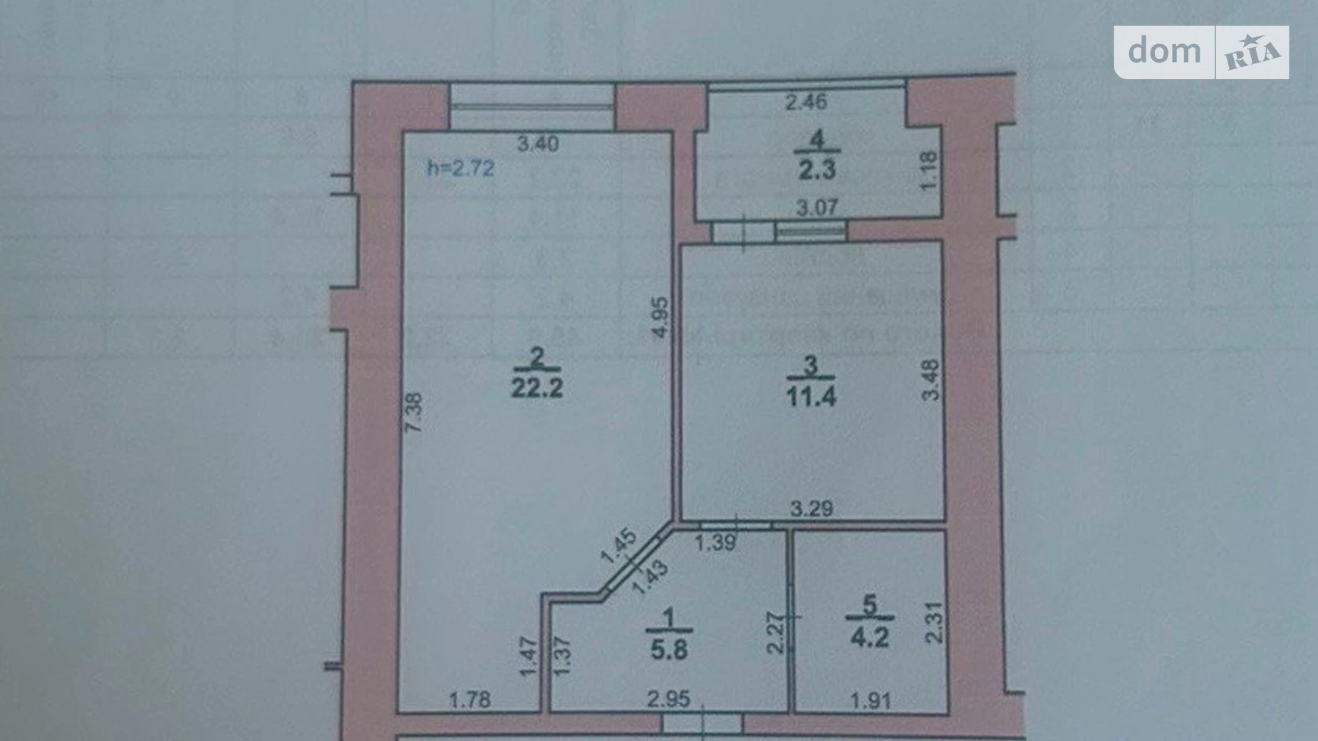 Продается 1-комнатная квартира 46 кв. м в Хмельницком, ул. Кармелюка