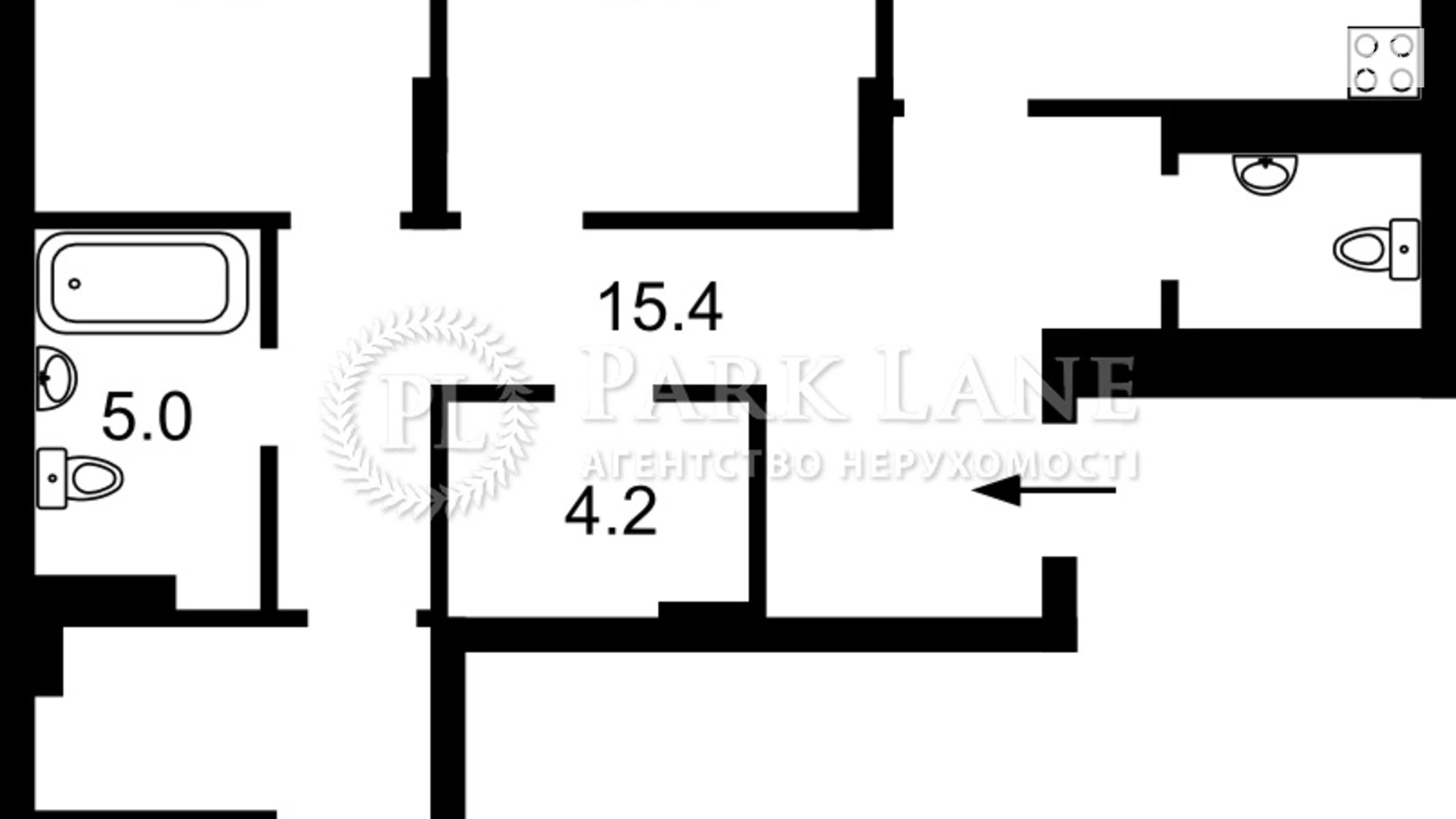 Продается 3-комнатная квартира 90 кв. м в Киеве, ул. Святослава Храброго, 11Б