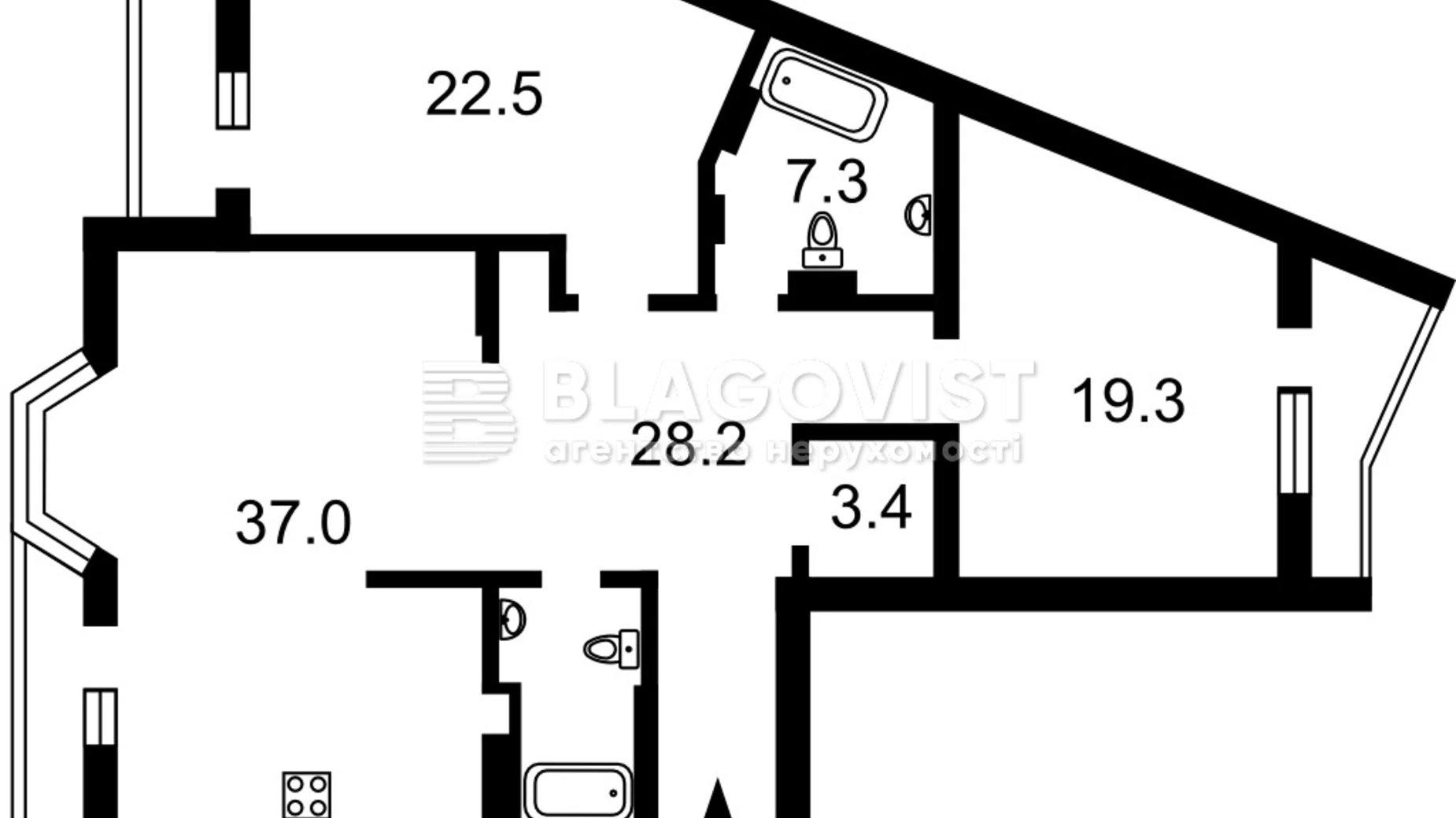 Продается 2-комнатная квартира 122.7 кв. м в Киеве, ул. Митрополита Василия Липковского(Урицкого), 37Г - фото 3