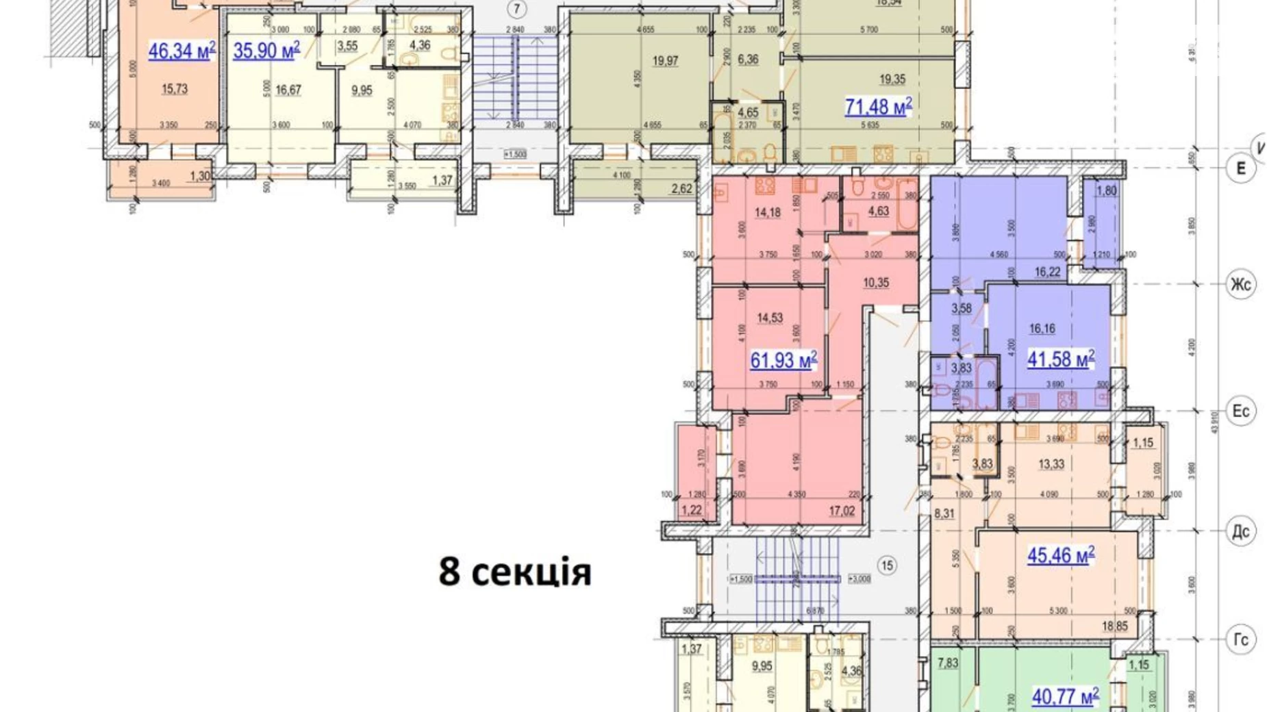 Продається 1-кімнатна квартира 39.91 кв. м у Вінниці, 4-й пров. Леоніда Каденюка(Комарова)