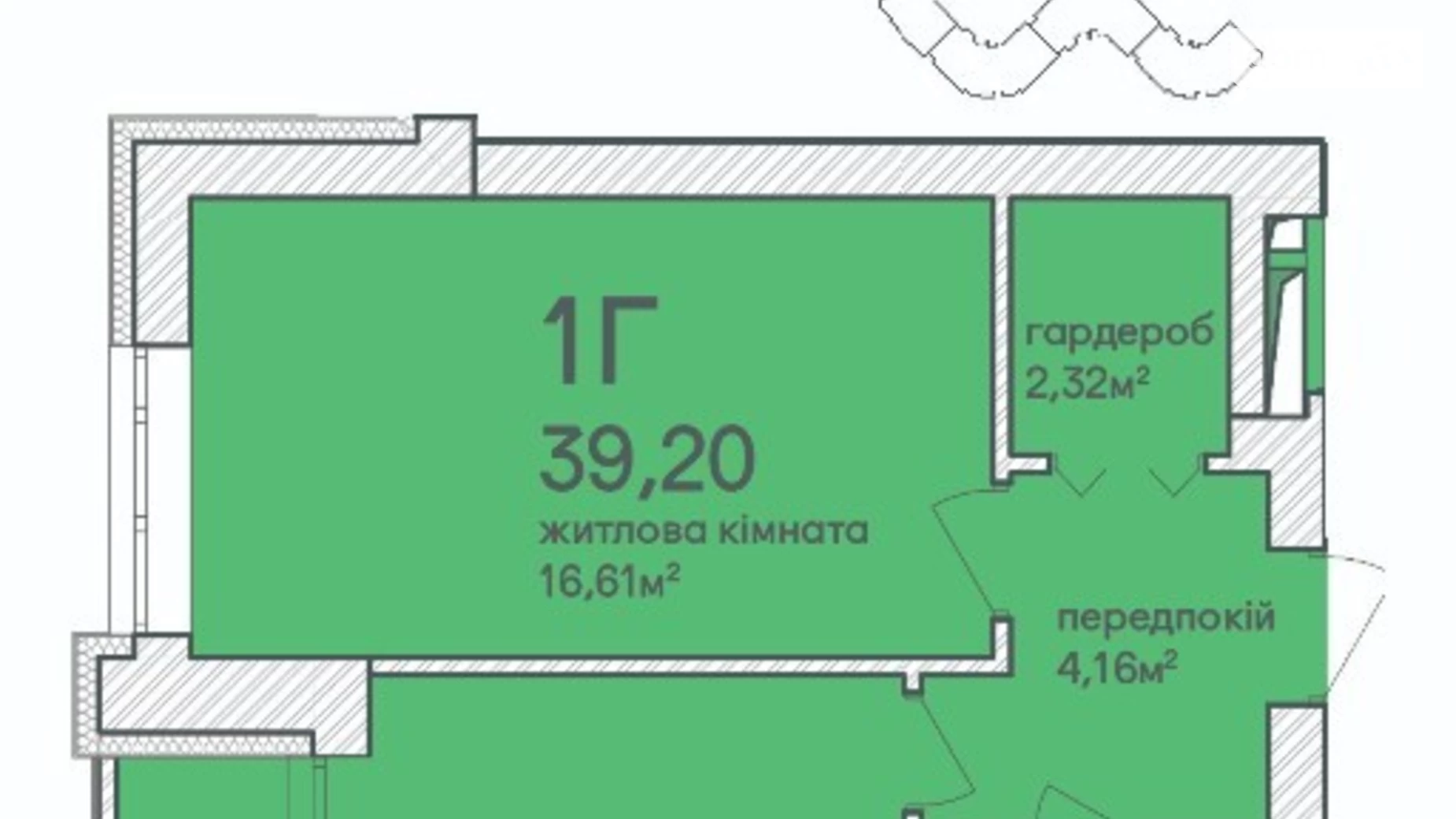 Продается 1-комнатная квартира 39.4 кв. м в Ирпене, ул. Достоевского, 1В/4 - фото 2
