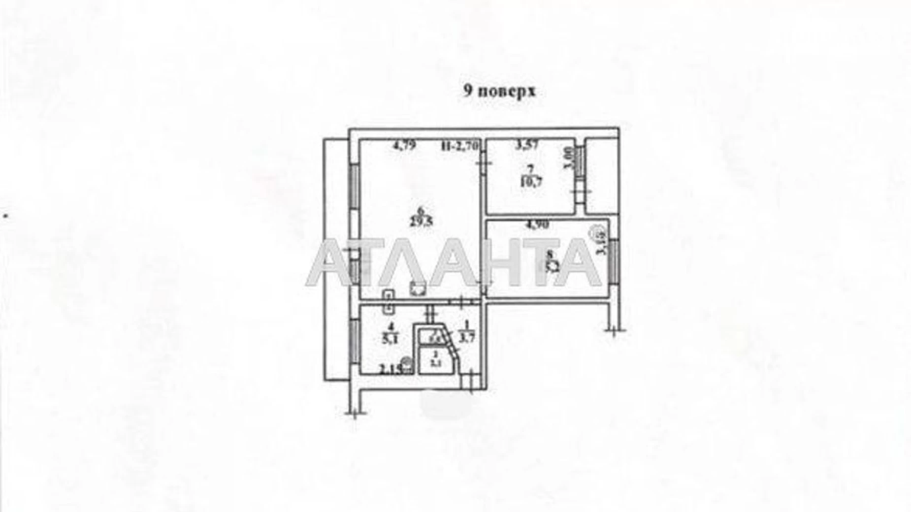 Продается 3-комнатная квартира 71 кв. м в Одессе, пер. Экономический