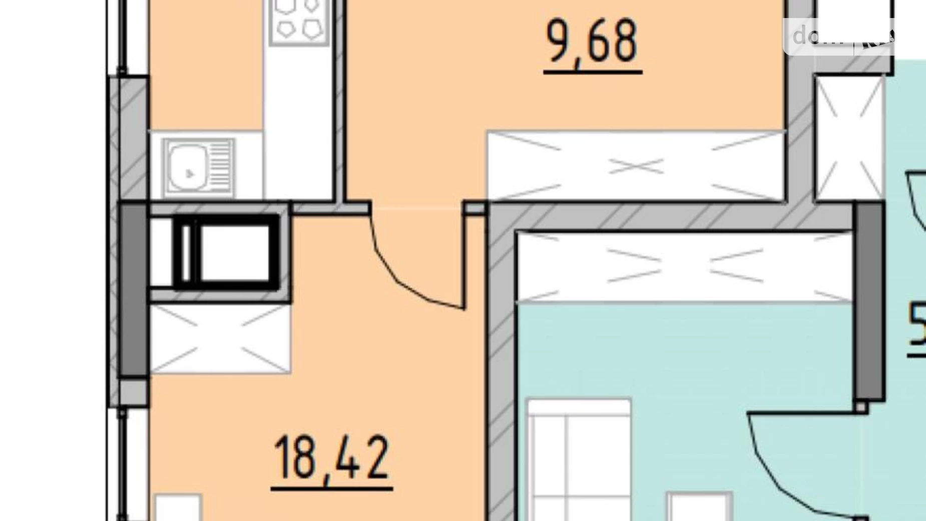 Продается 1-комнатная квартира 51 кв. м в Киеве, Железнодорожное шоссе, 45А