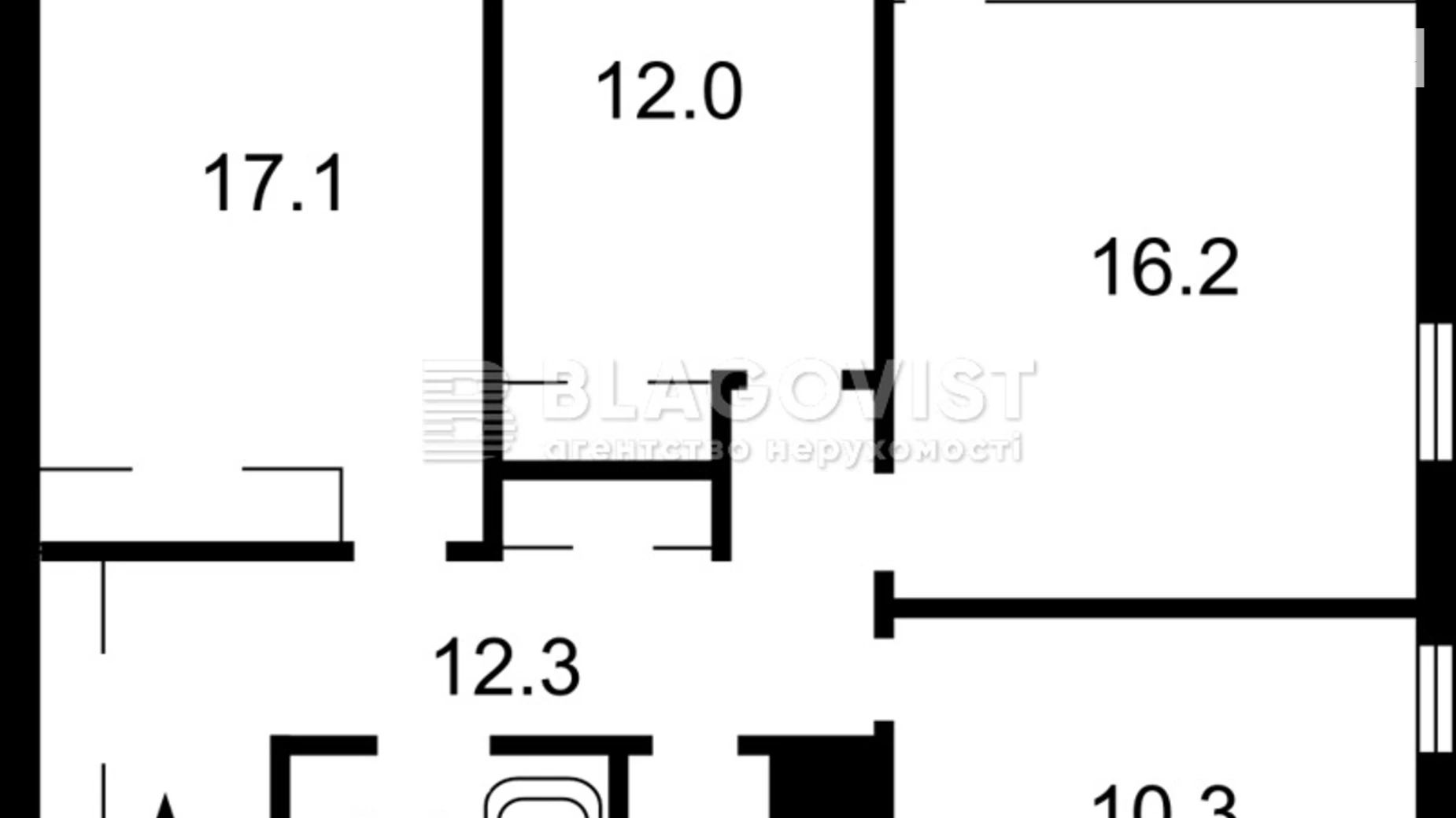 Продается 3-комнатная квартира 78 кв. м в Киеве, просп. Науки, 58