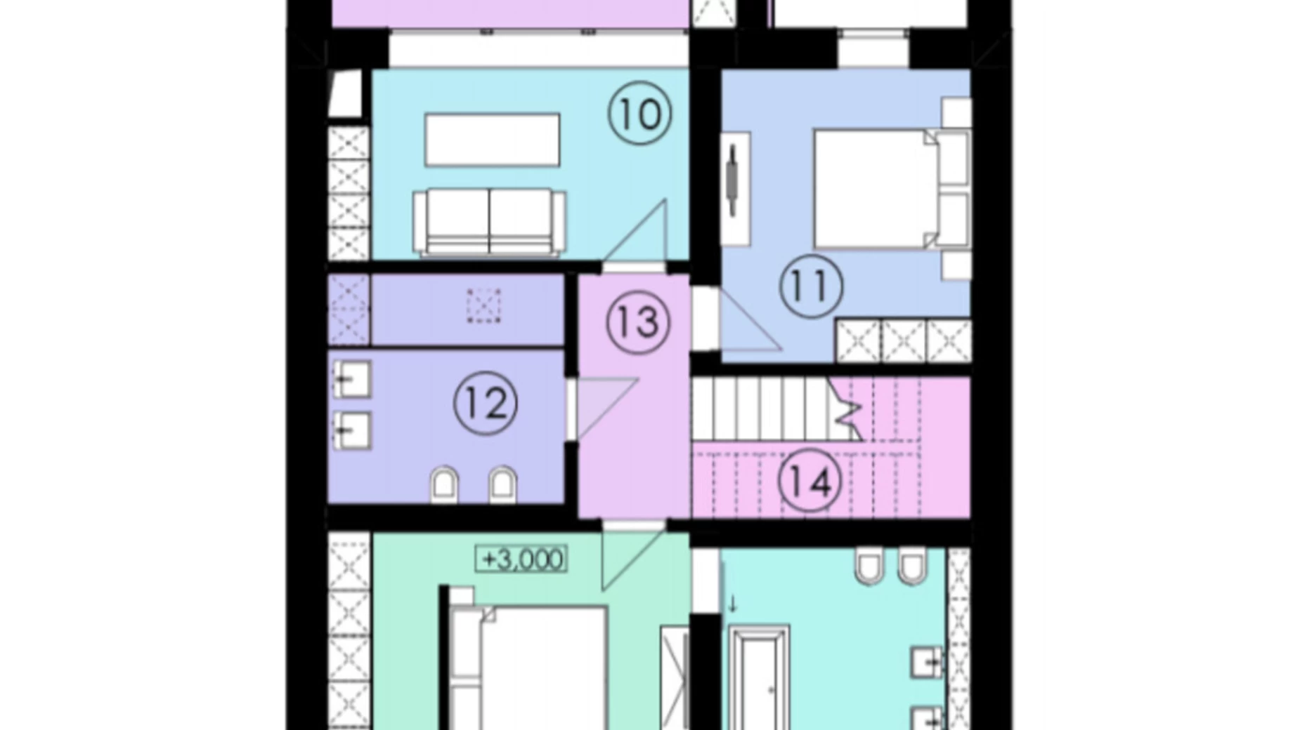 Продается дом на 2 этажа 204.4 кв. м с беседкой, ул. Чкалова, 36