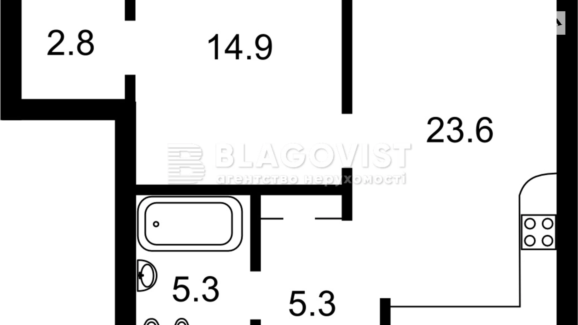 Продается 1-комнатная квартира 52 кв. м в Киеве, ул. Николая Пимоненко, 19