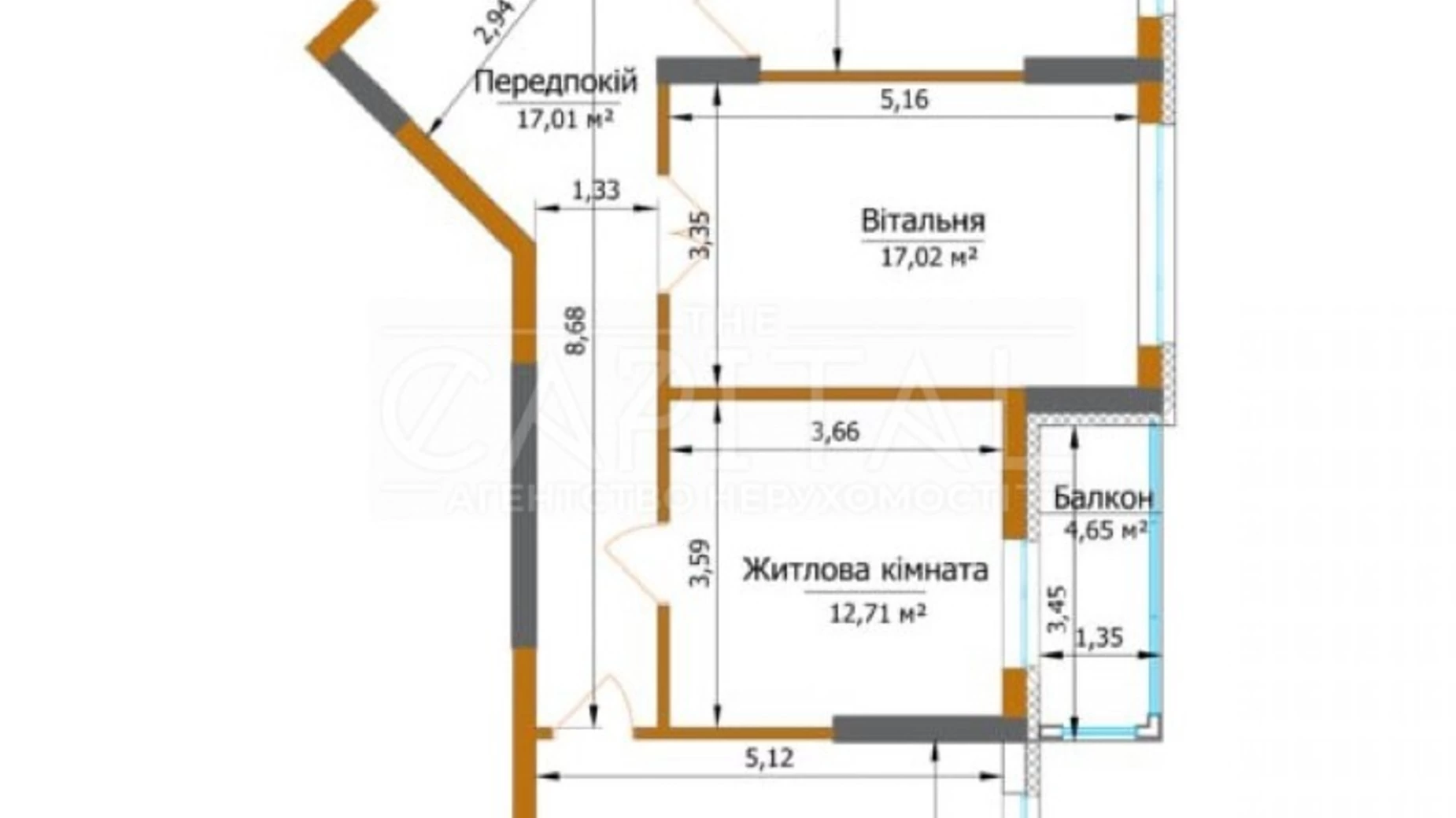 Продається 3-кімнатна квартира 86 кв. м у Києві, вул. Живописна