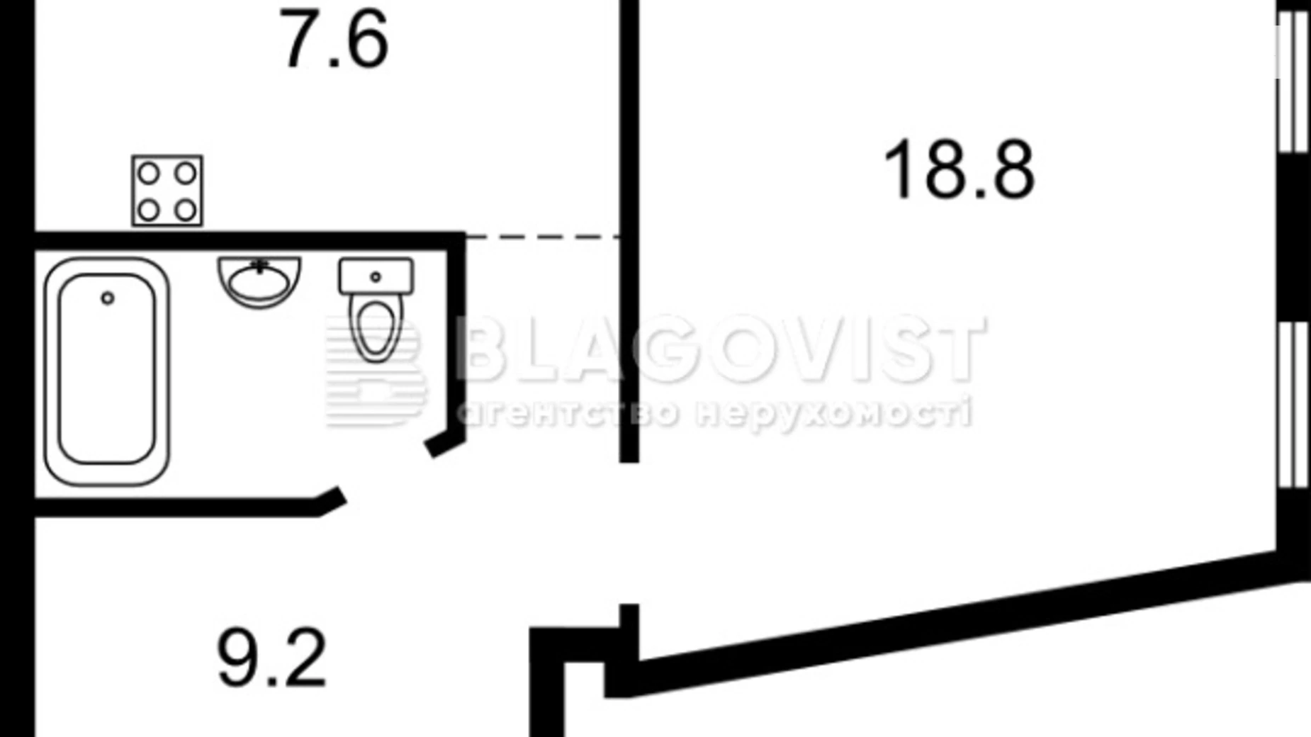 Продается 1-комнатная квартира 40 кв. м в Киеве, ул. Рейтарская, 25