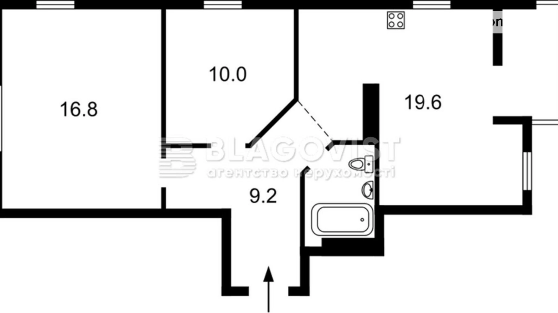 Продается 1-комнатная квартира 59 кв. м в Киеве, ул. Васильковая, 2 - фото 2