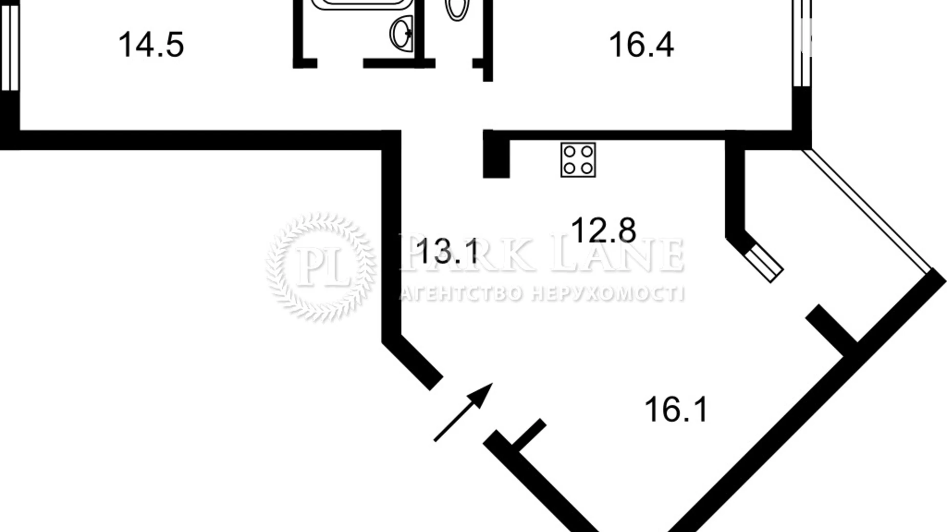 Продается 1-комнатная квартира 86 кв. м в Киеве, ул. Львовская, 15