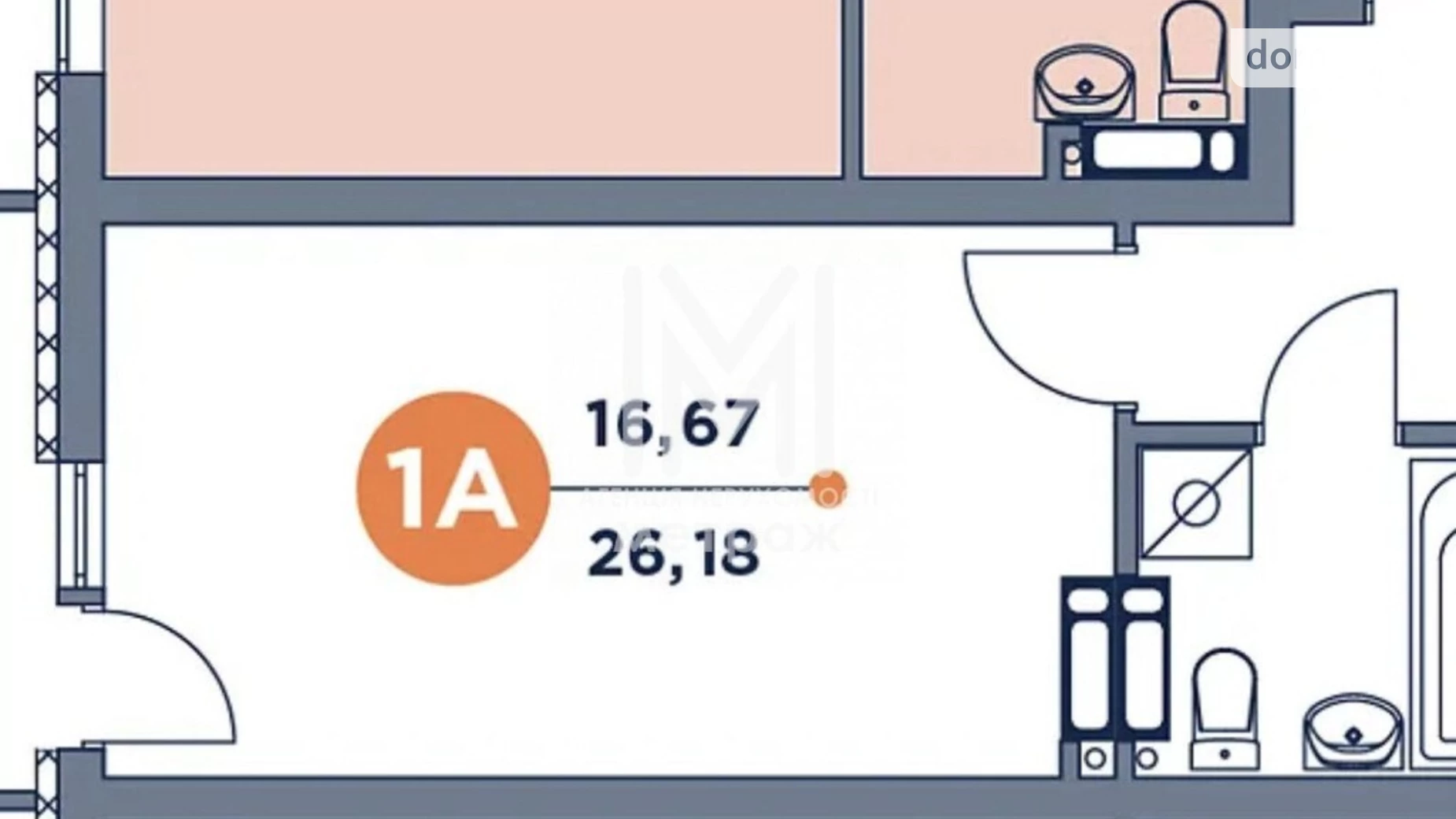 Продается 1-комнатная квартира 27 кв. м в Киеве, спуск Лысогорский, 26