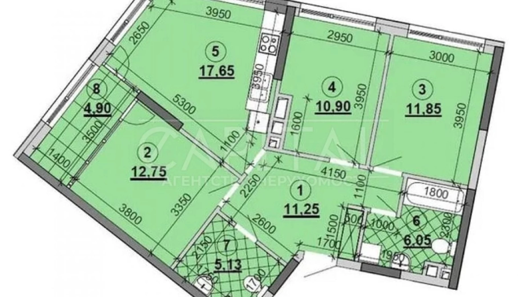 Продається 3-кімнатна квартира 81 кв. м у Києві, наб. Дніпровська, 3 - фото 2