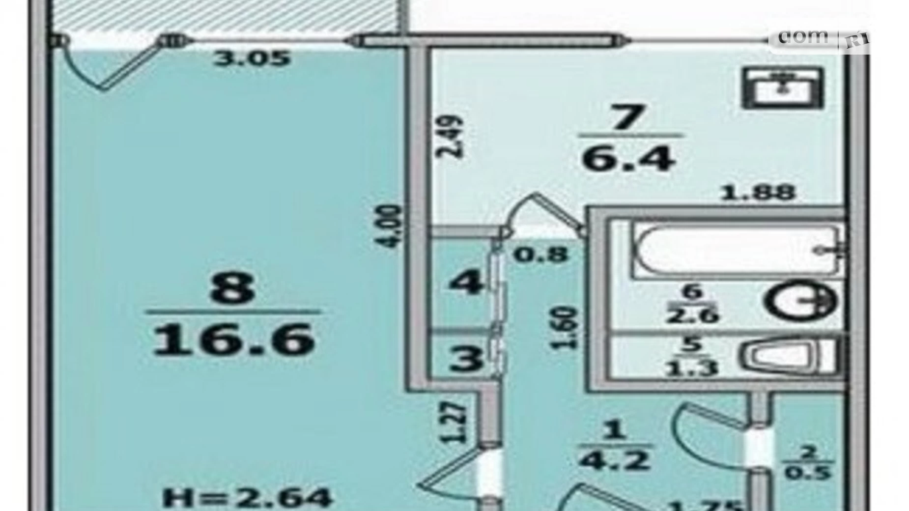 Продається 1-кімнатна квартира 33 кв. м у Харкові, вул. Героїв Праці, 49