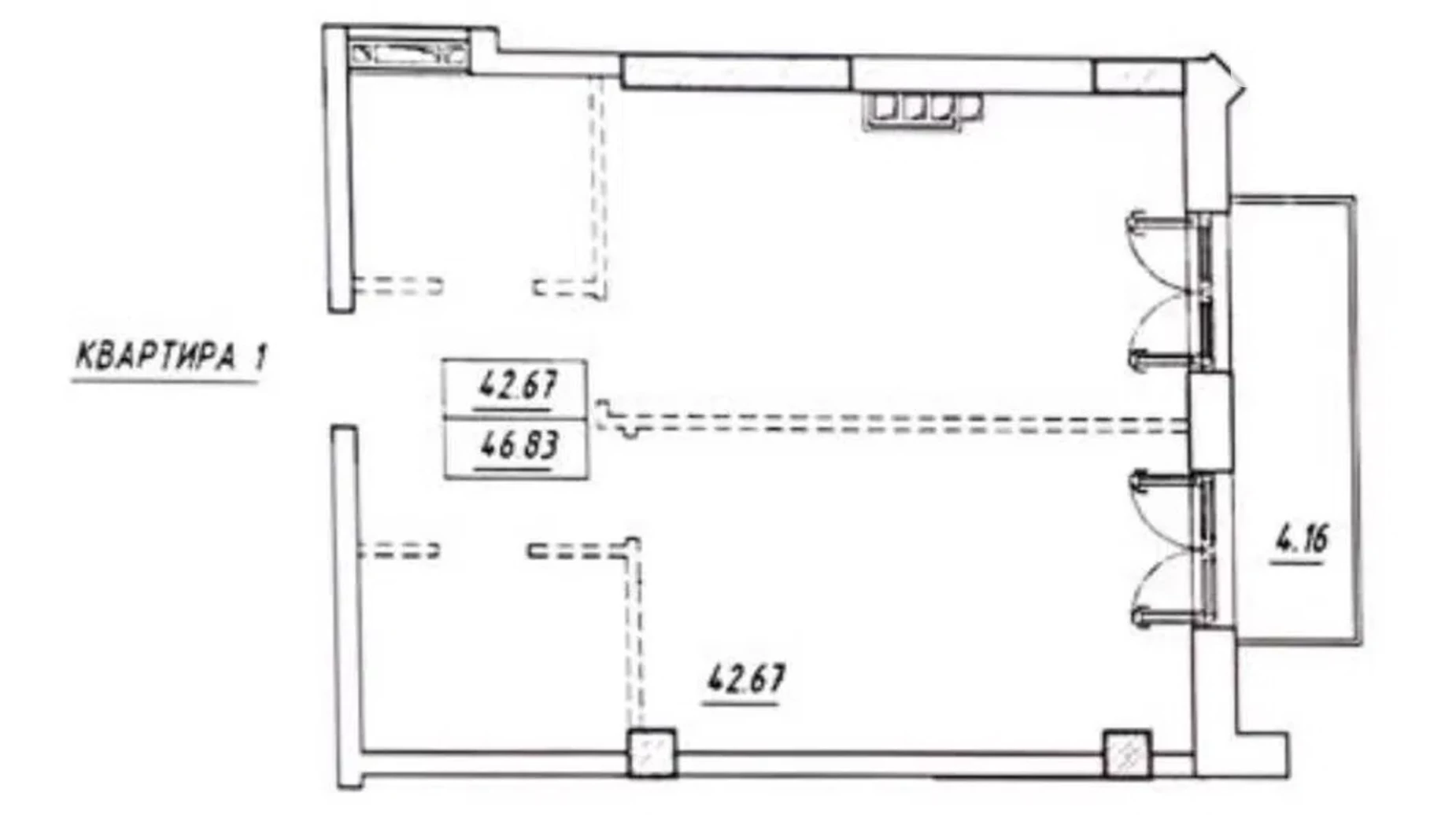 Продается 1-комнатная квартира 46.83 кв. м в Одессе, ул. Гимназическая - фото 3