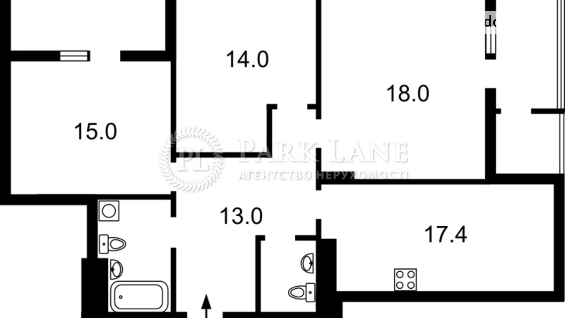 Продается 3-комнатная квартира 97 кв. м в Киеве, ул. Ивана Выговского(Маршала Гречко), 10Л