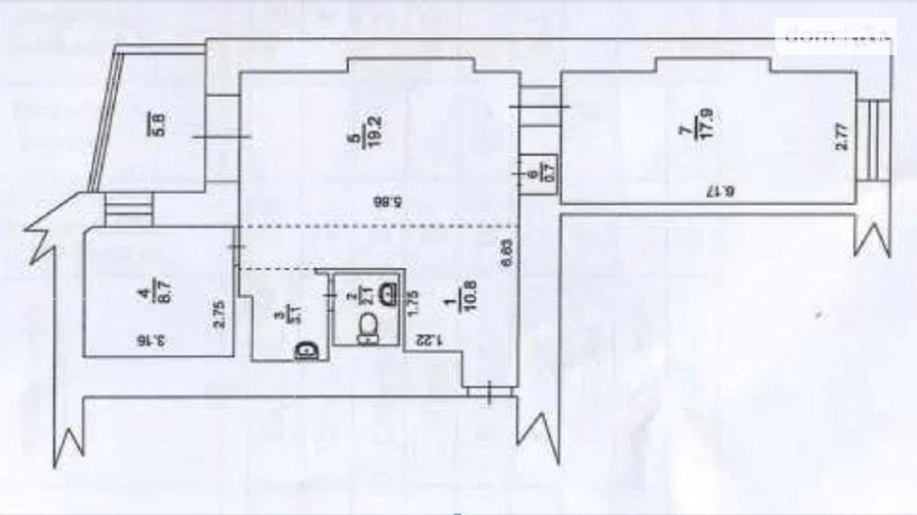 Продается 2-комнатная квартира 68 кв. м в Киеве, ул. Саксаганского, 131А