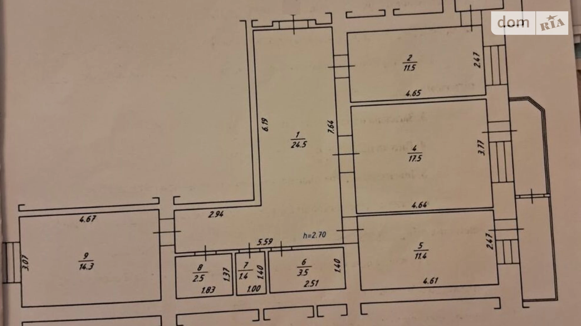 Продается 3-комнатная квартира 91 кв. м в Полтаве, ул. Андриевского Виктора