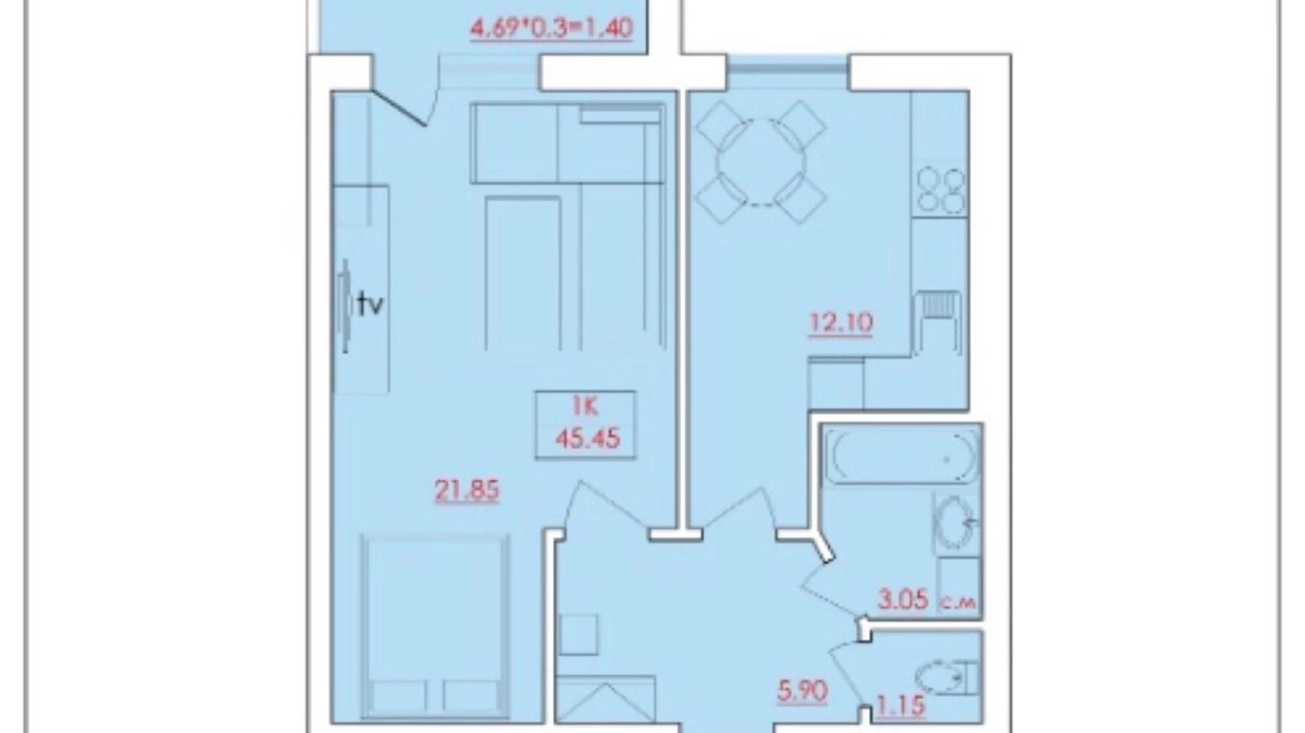 Продается 1-комнатная квартира 46 кв. м в Хлебодарском, ул. Черноморская, -