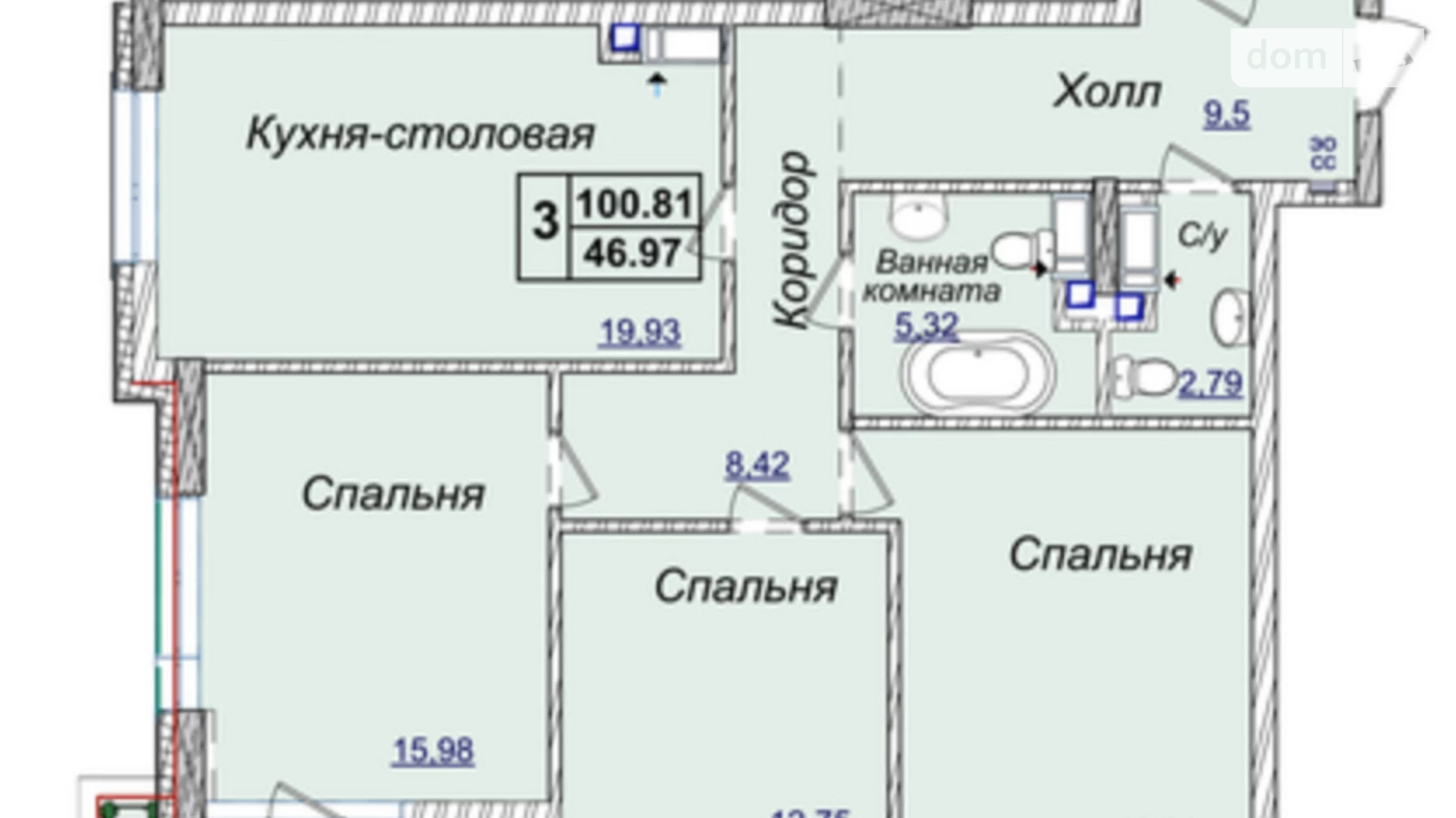 Продается 2-комнатная квартира 80 кв. м в Киеве, ул. Андрея Верхогляда(Драгомирова), 19А - фото 2