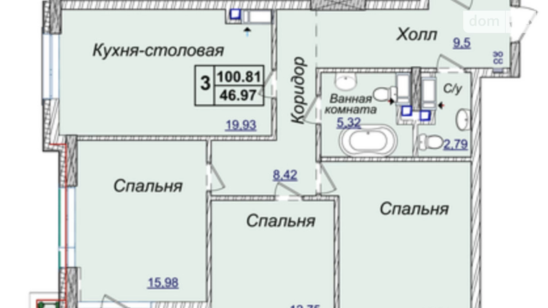 Продається 2-кімнатна квартира 80 кв. м у Києві, вул. Андрія Верхогляда(Драгомирова), 19А