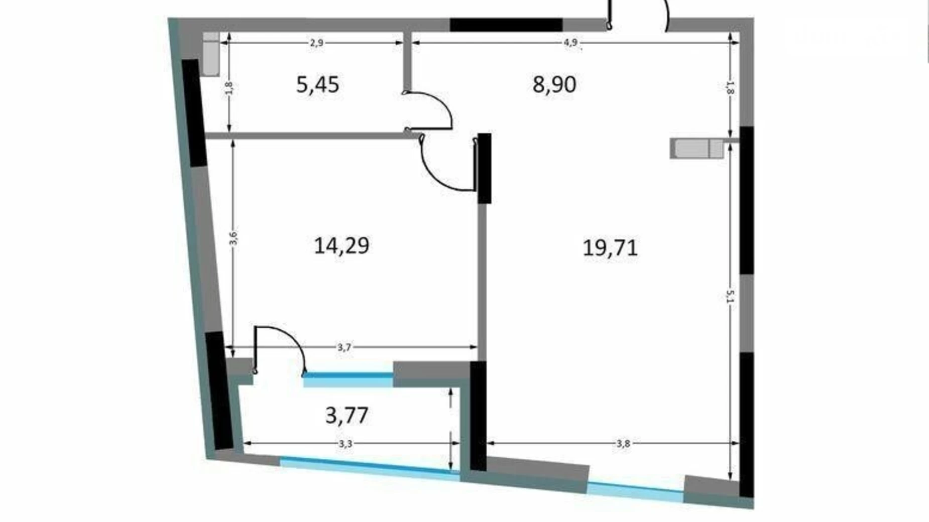 Продається 1-кімнатна квартира 52 кв. м у Києві, вул. Шолуденка, 30