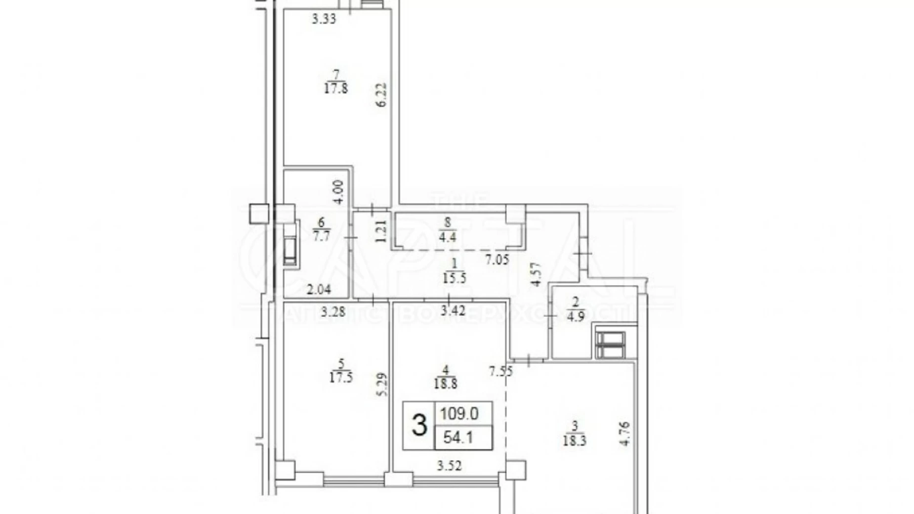 Продается 3-комнатная квартира 109 кв. м в Киеве, ул. Иоанна Павла II(Патриса Лумумбы), 6/1