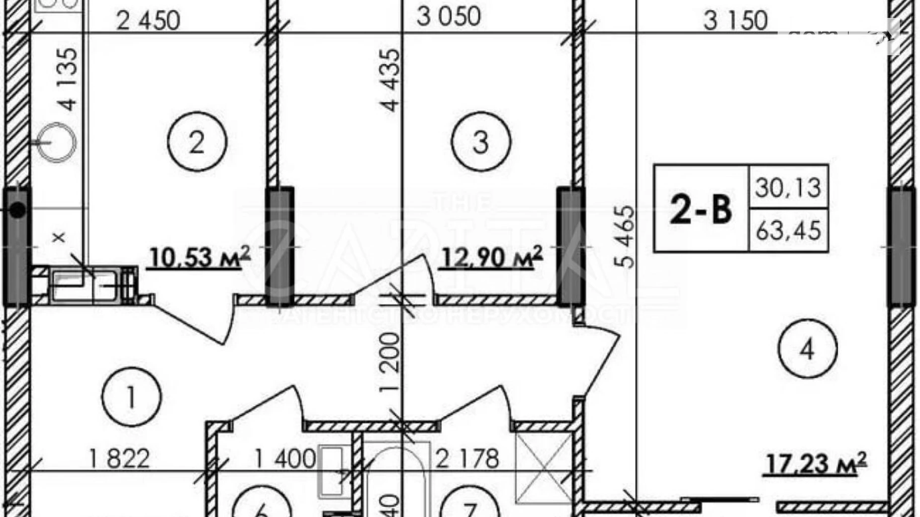 Продается 2-комнатная квартира 63.45 кв. м в Киеве, ул. Каунасская, 27