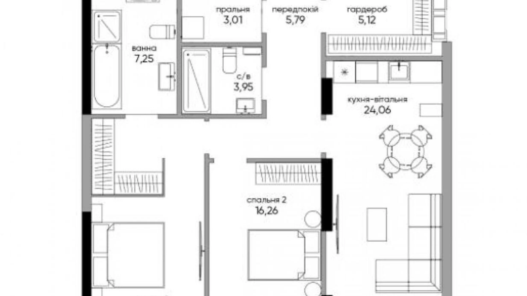 Продается 2-комнатная квартира 80 кв. м в Киеве, ул. Антоновича(Горького) - фото 2