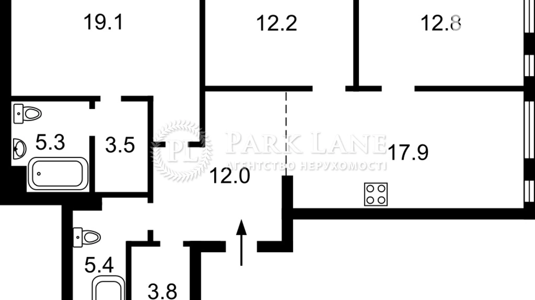 Продается 3-комнатная квартира 93 кв. м в Киеве, ул. Дегтяревская, 17