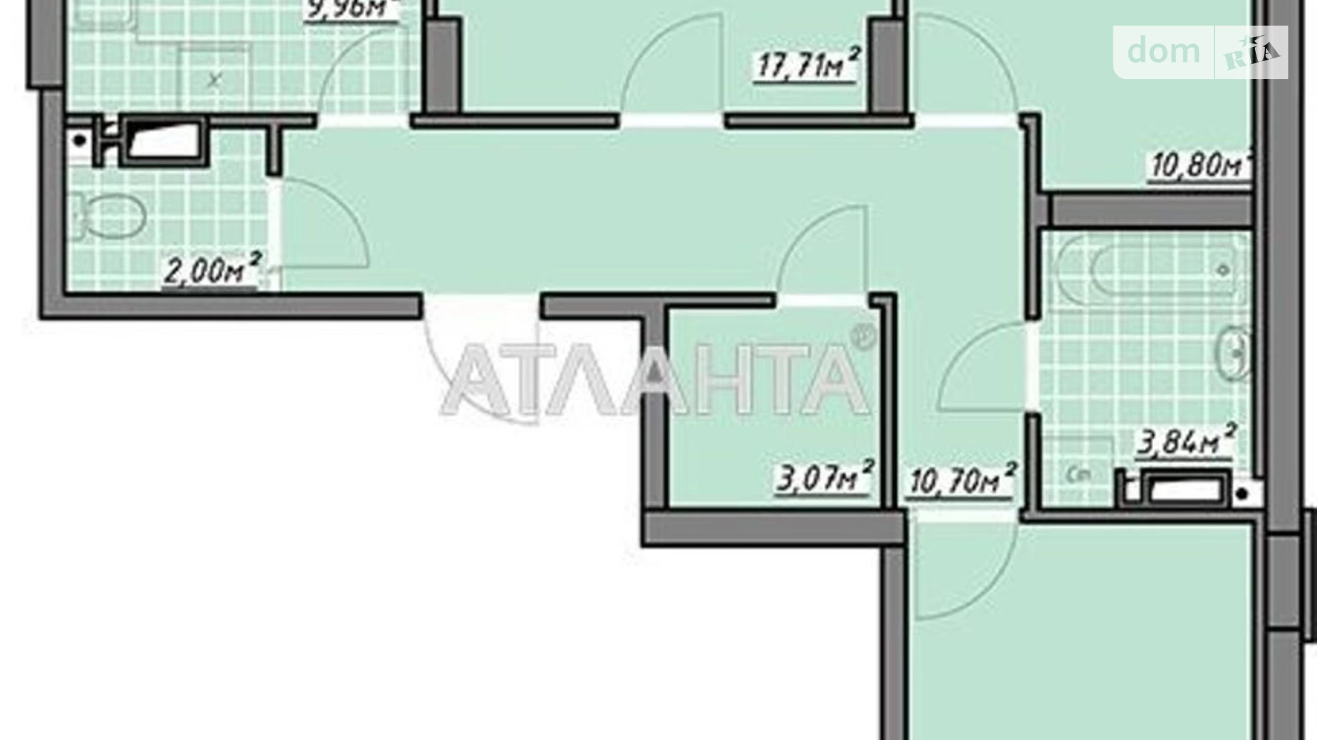 Продается 3-комнатная квартира 74.04 кв. м в Одессе