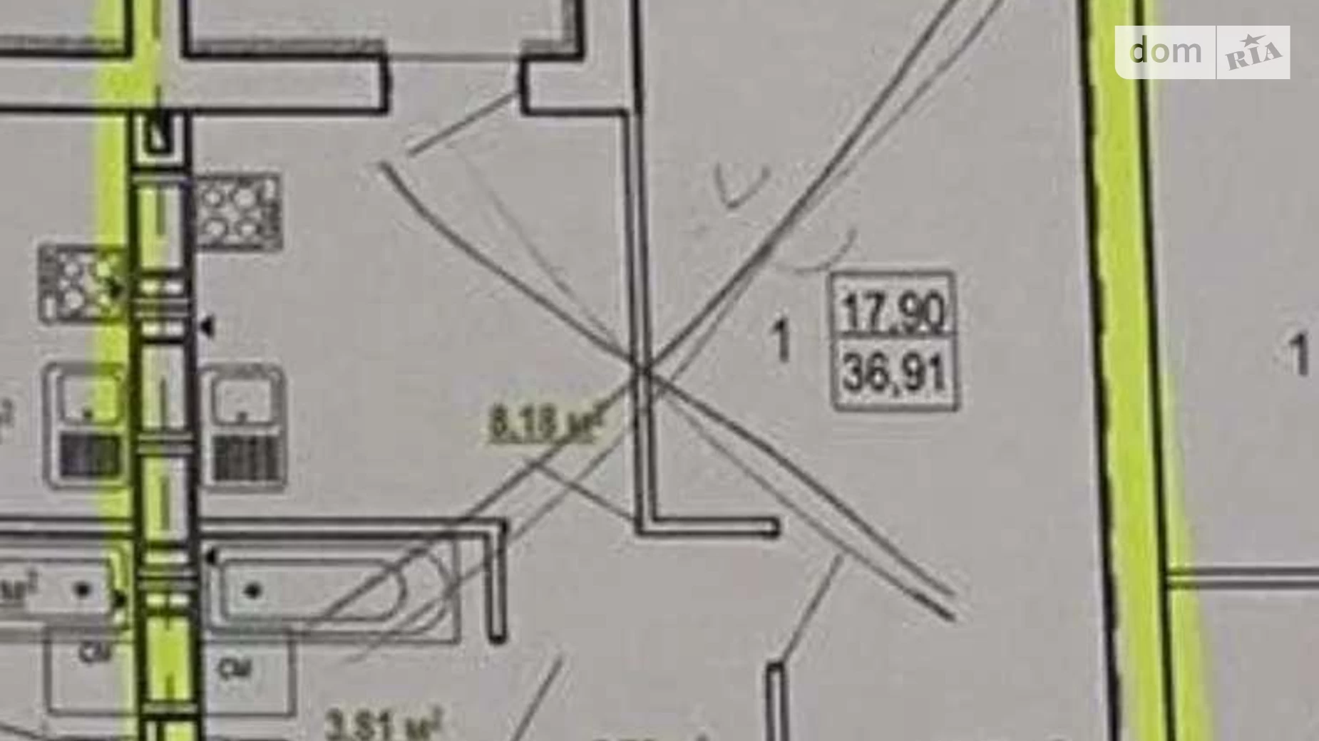 Продается 1-комнатная квартира 37 кв. м в Харькове, ул. Шевченко, 327