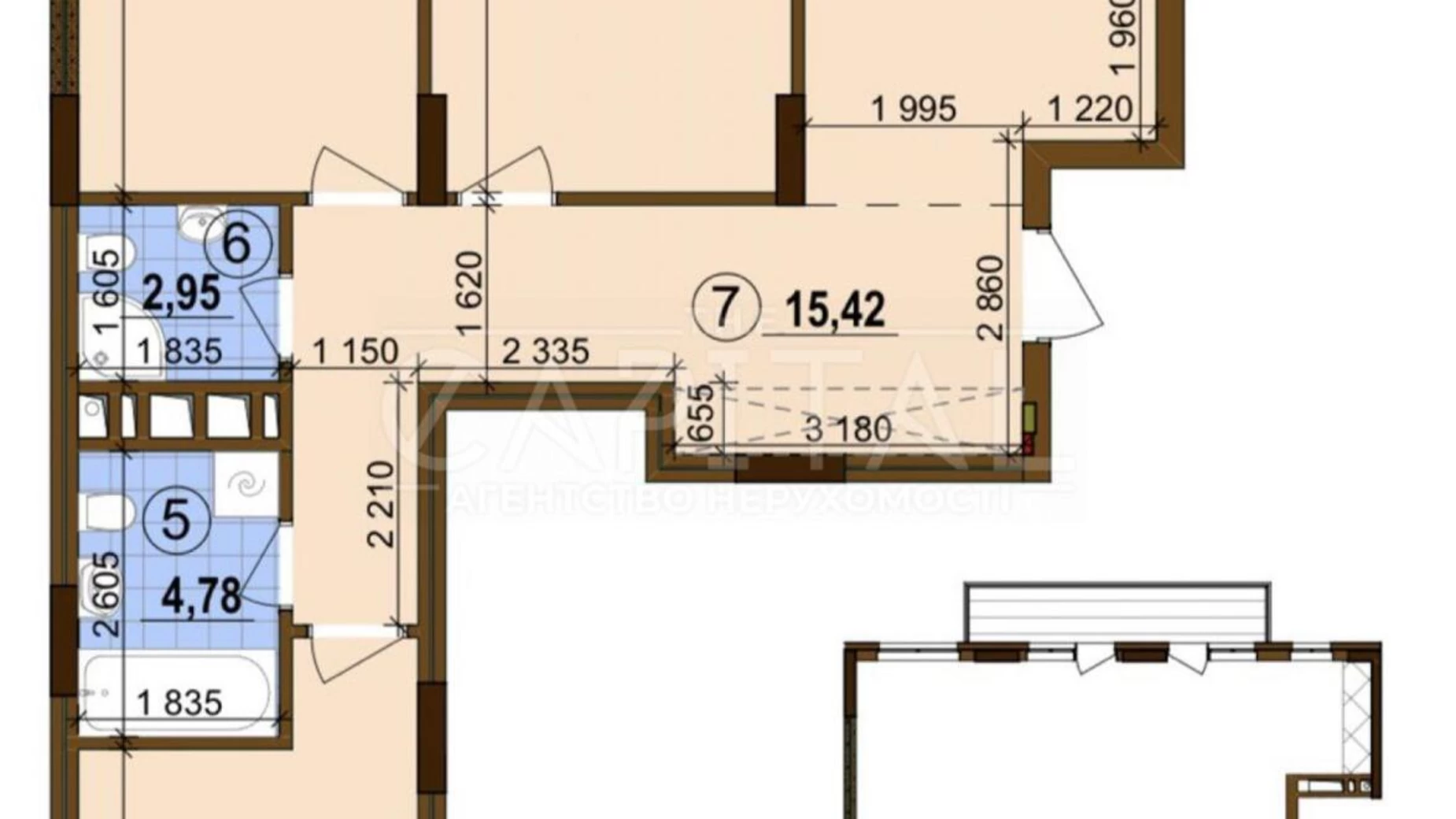 Продается 3-комнатная квартира 95 кв. м в Киеве, просп. Правды, 14