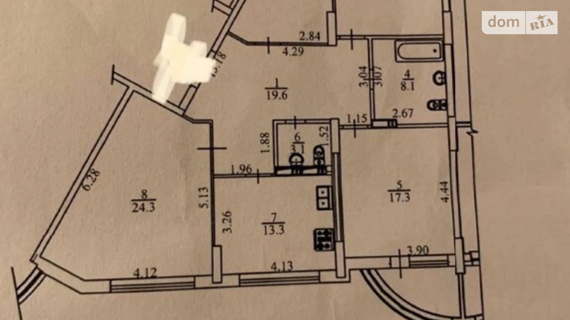 Продается 3-комнатная квартира 118 кв. м в Киеве, ул. Вячеслава Черновола, 29А