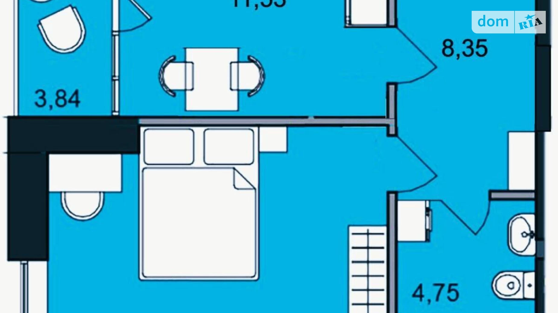 Продается 1-комнатная квартира 43 кв. м в Борисполе, ул. Головатого