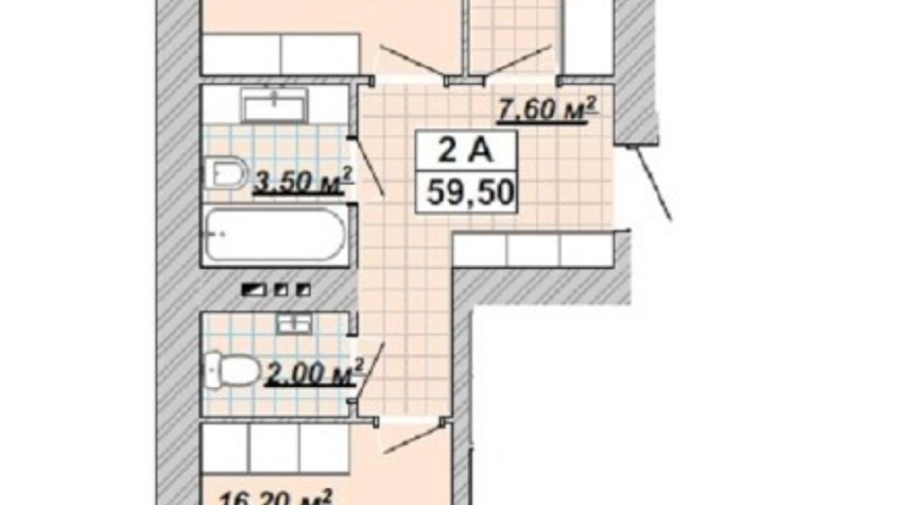 Продается 2-комнатная квартира 59.5 кв. м в Ивано-Франковске, ул. Княгинин