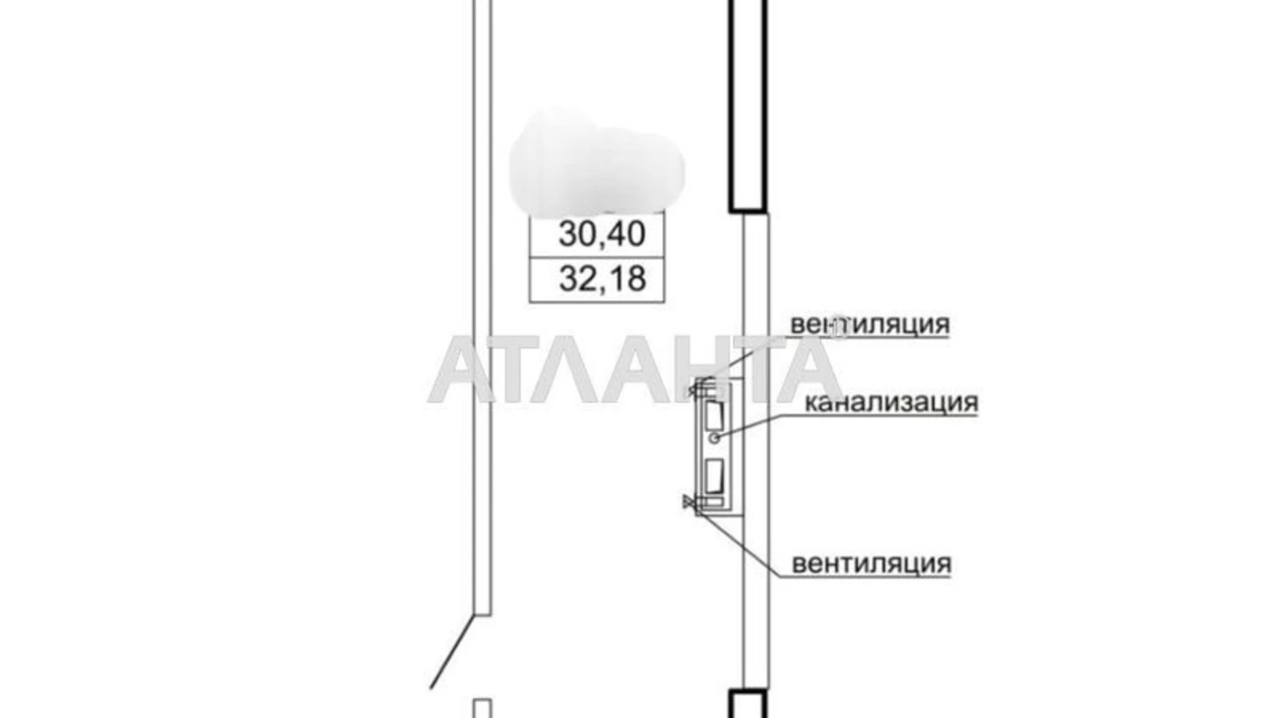 Продается 1-комнатная квартира 32.18 кв. м в Одессе, ул. Генуэзская