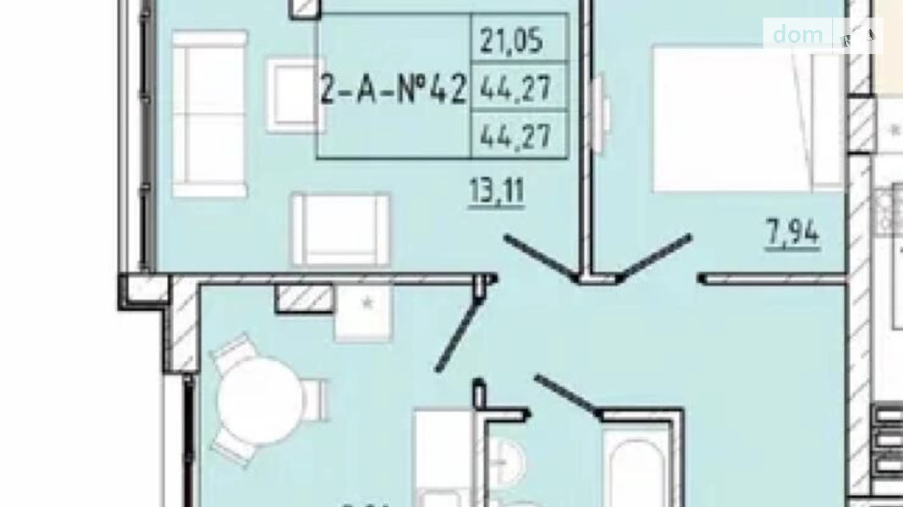 Продается 2-комнатная квартира 45 кв. м в Одессе, ул. Марсельская, 33/5