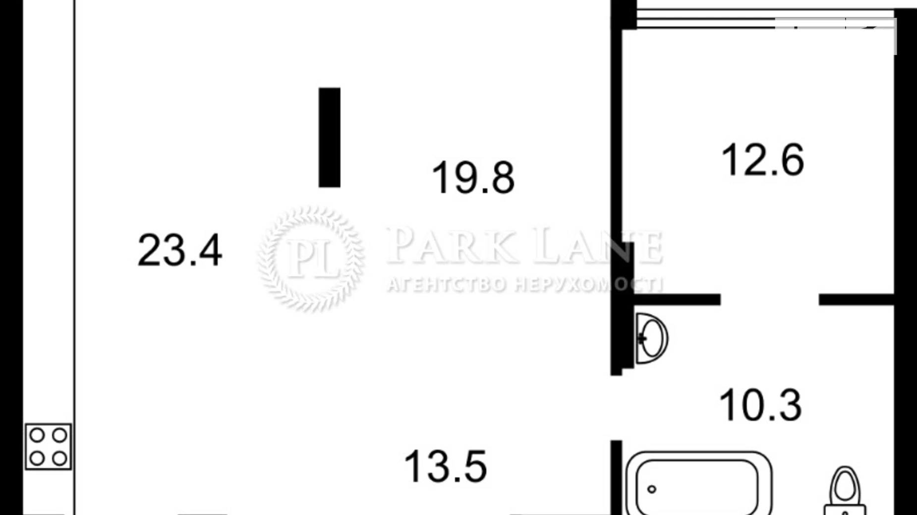 Продается 2-комнатная квартира 87.6 кв. м в Киеве, ул. Деловая, 4