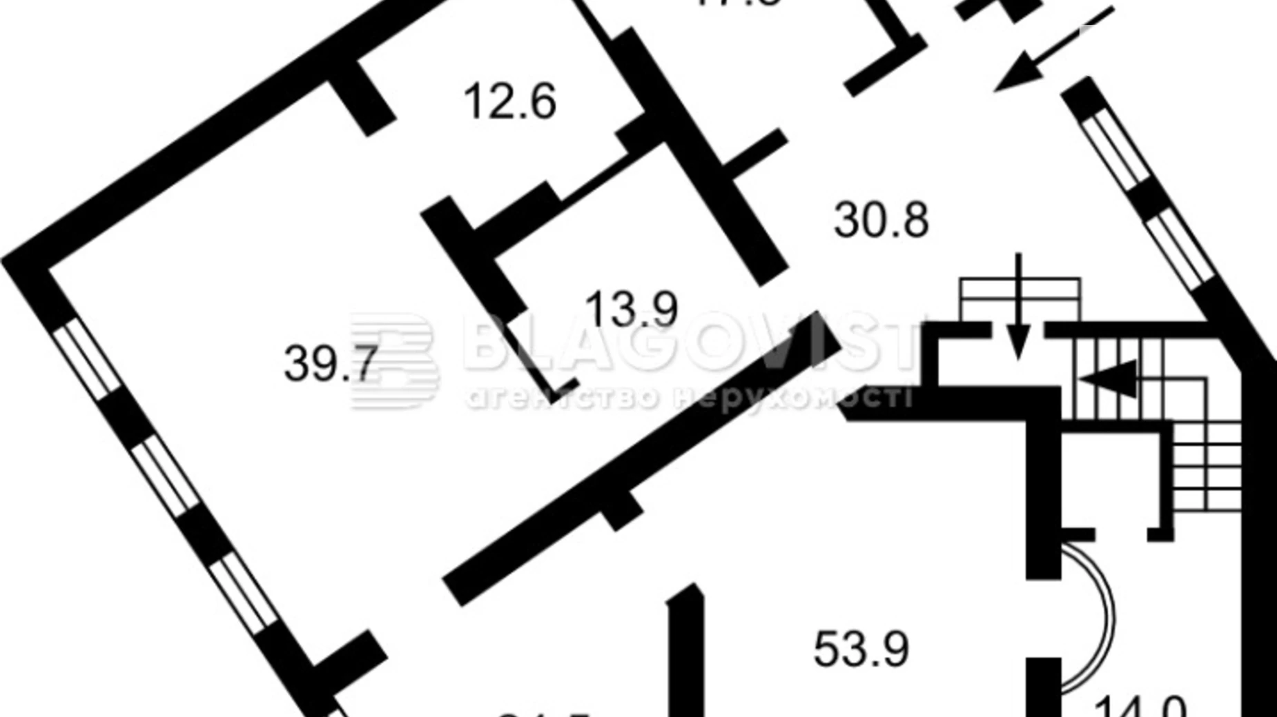 Продается 1-комнатная квартира 820 кв. м в Киеве, ул. Игоревская