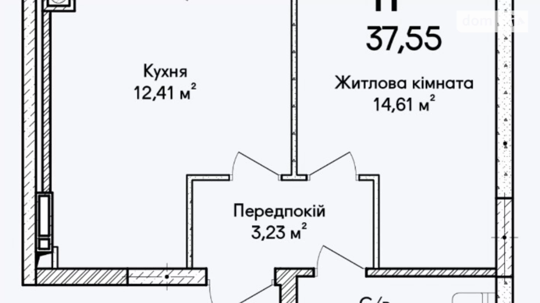 Продається 1-кімнатна квартира 37 кв. м у Ірпені, вул. Достоєвського, 34