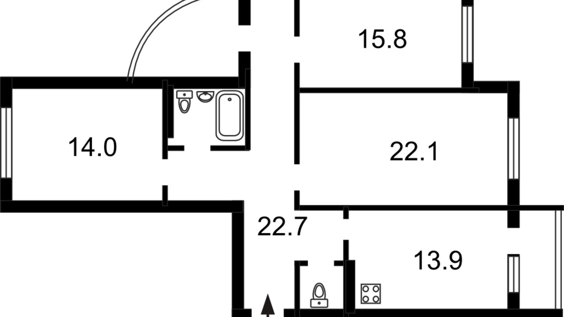 Продается 2-комнатная квартира 105.7 кв. м в Киеве, ул. Освиты, 3А