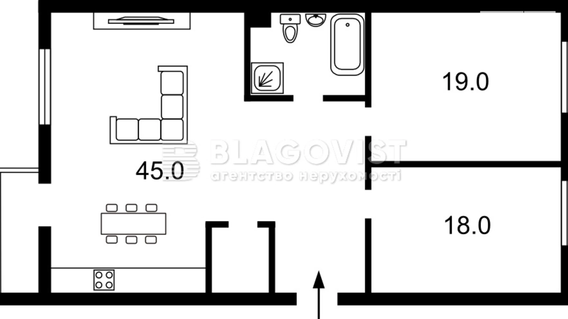 Продається 3-кімнатна квартира 105 кв. м у Києві, вул. Академика Філатова, 2/1