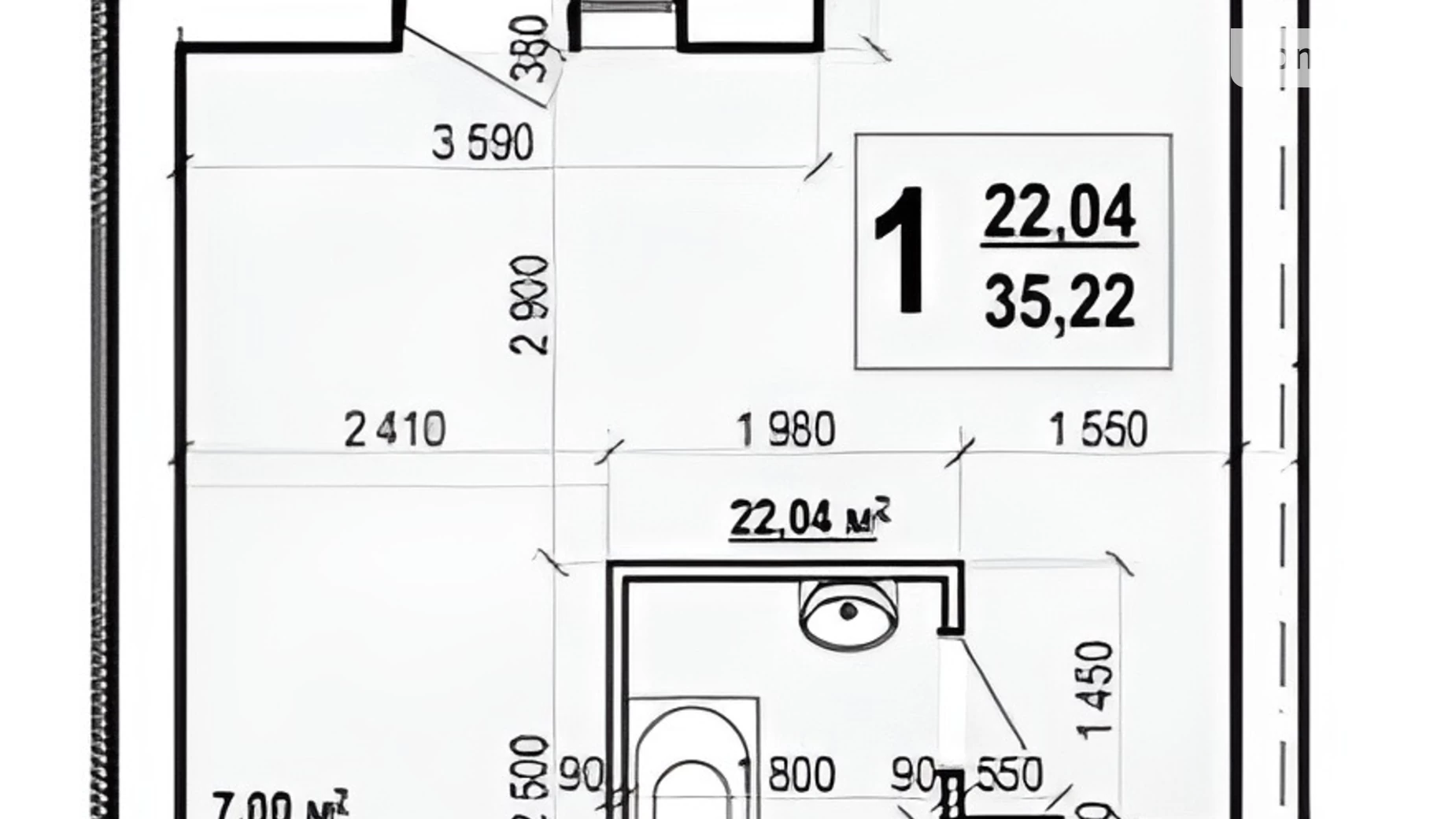 Продается 1-комнатная квартира 35.2 кв. м в Харькове, ул. Семинарская, 46