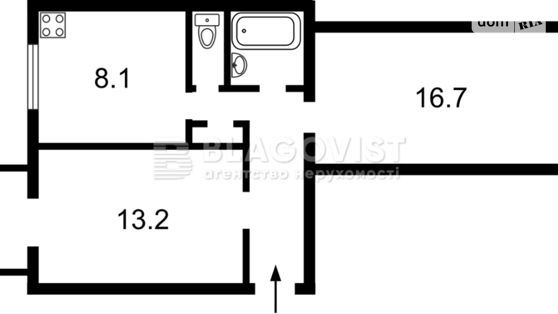 Продается 2-комнатная квартира 51 кв. м в Киеве, ул. Пылыпа Орлика, 22/2